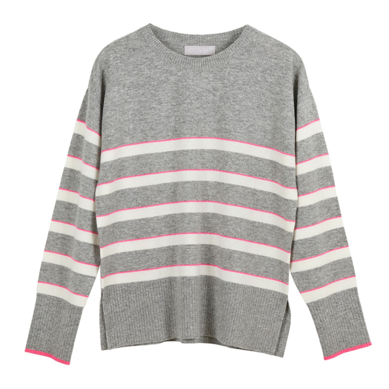 Women’s Nina Grey Breton Stripe Jumper M/L Cove