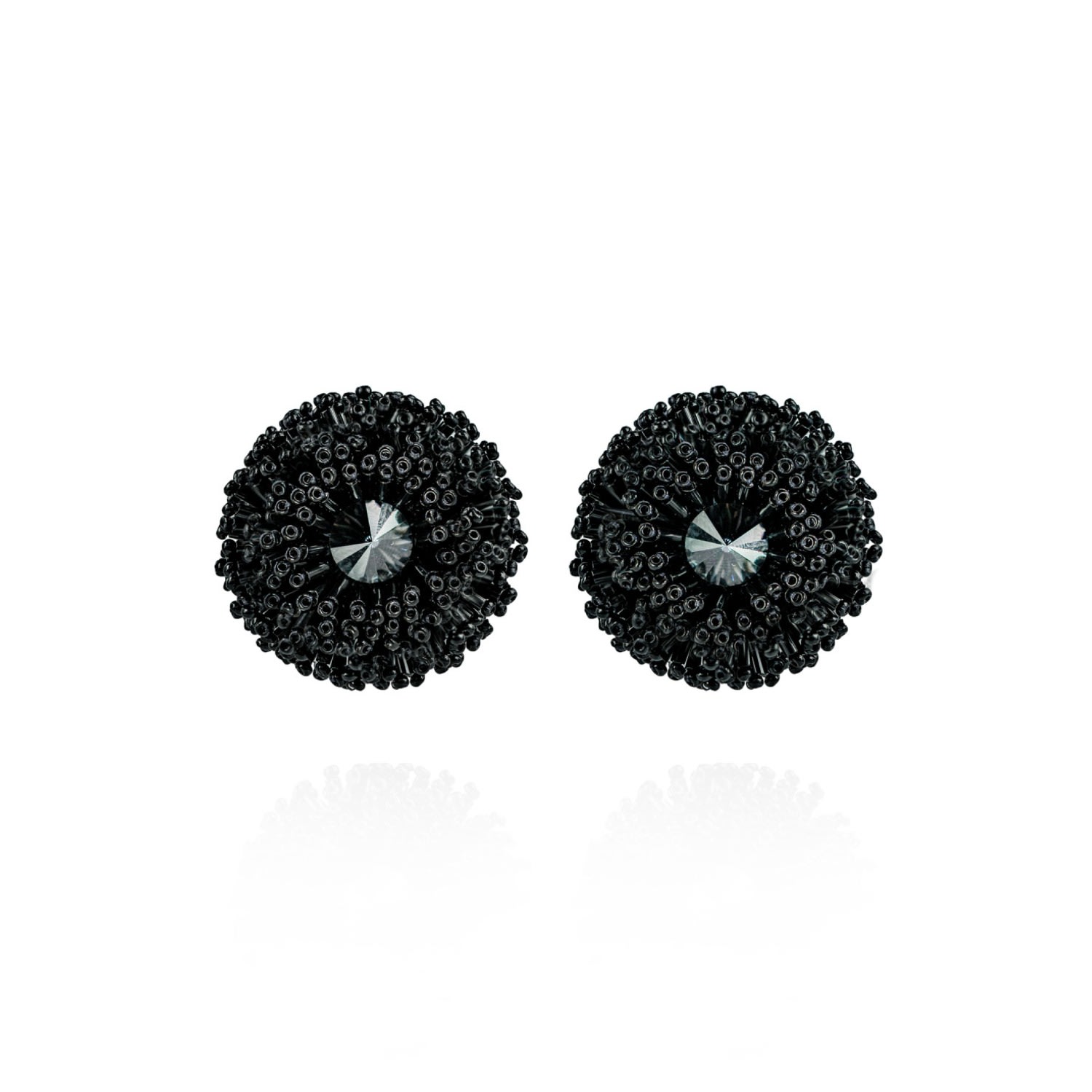 Women’s Chiara Clip On Earrings In Caviar Black Saule Label