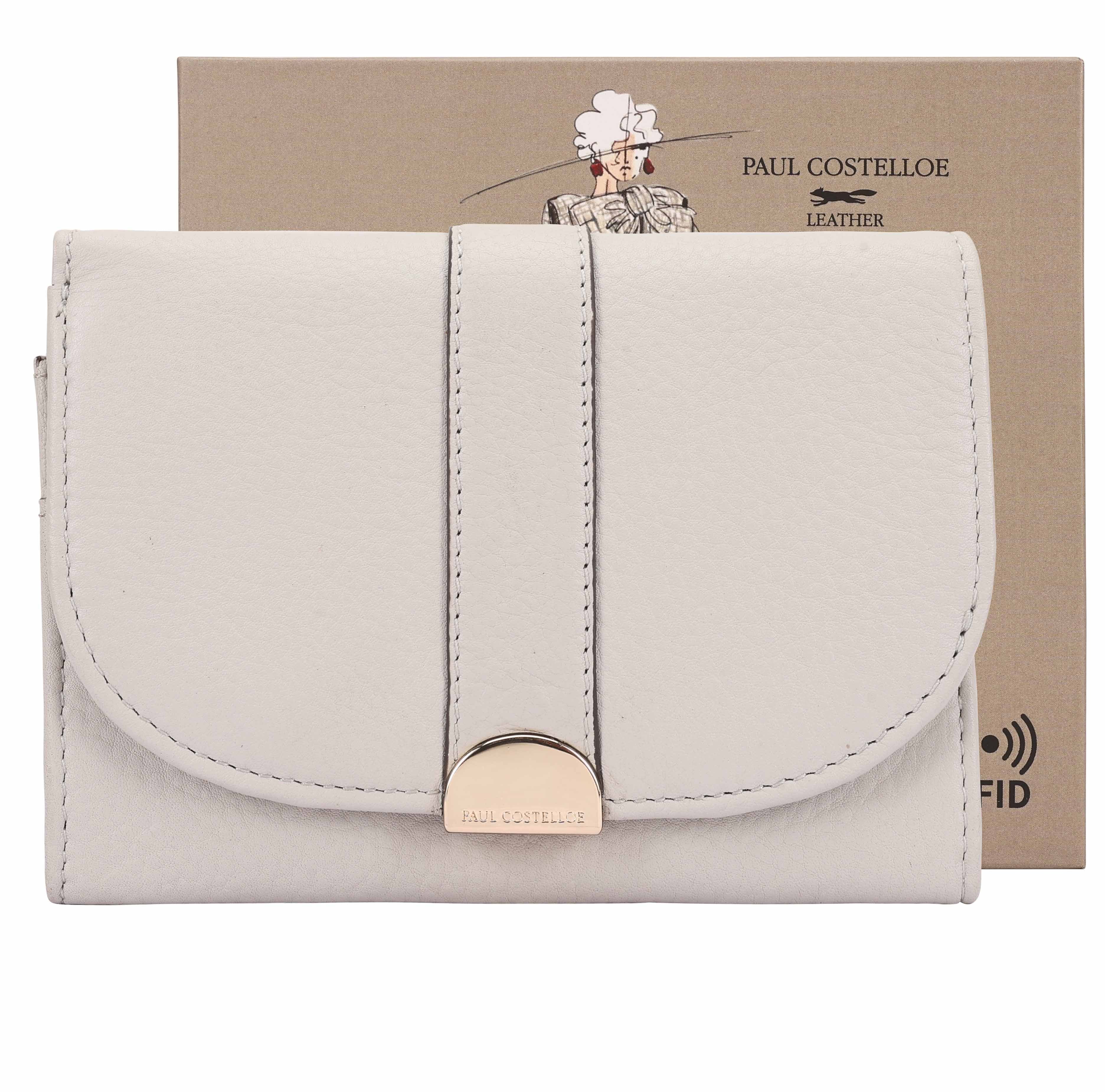 Women's Kate Leather Purse- White | One Size | Paul Costelloe
