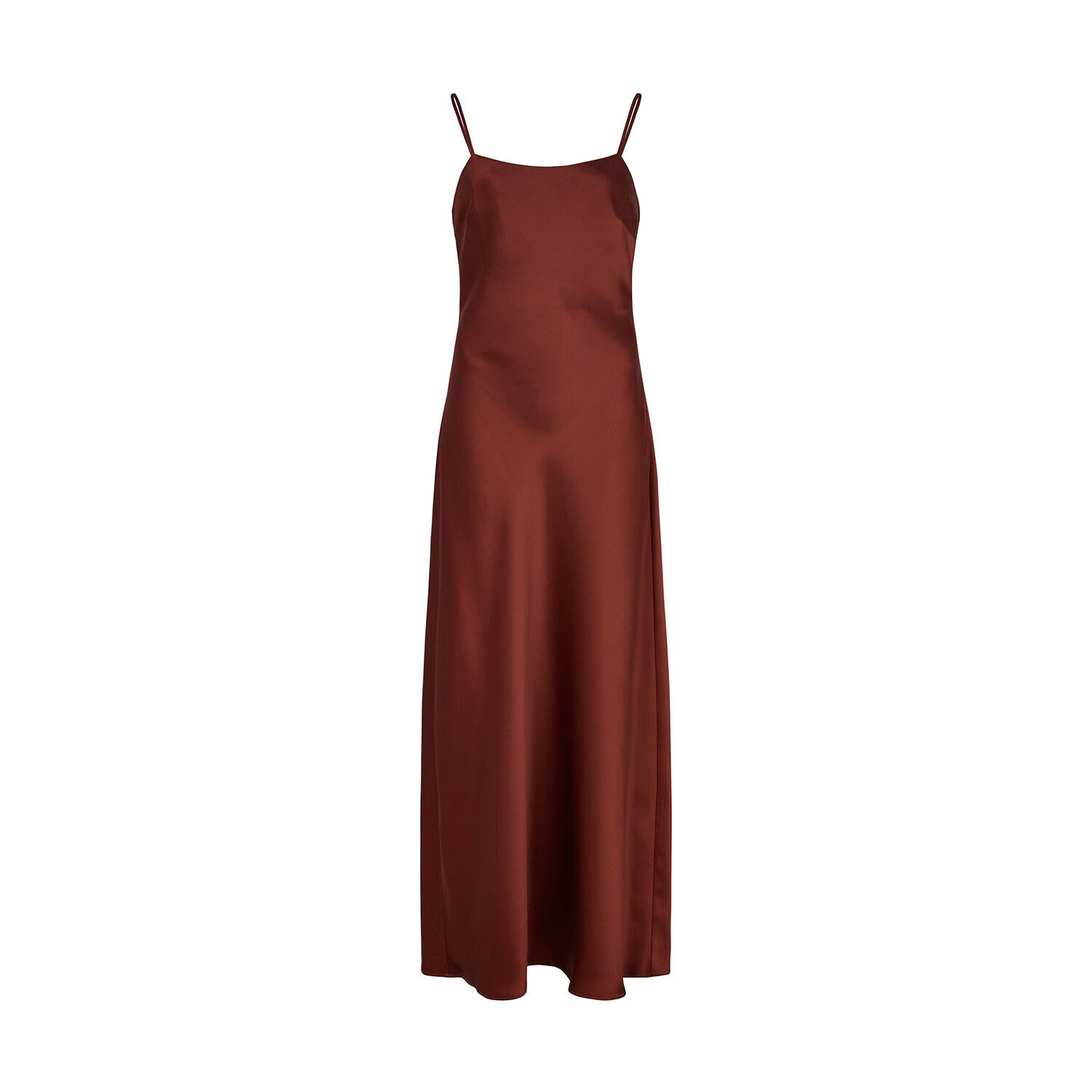 Women's Roxy Spaghetti Strap Maxi Dress In Choclate Brown | Extra Small | Lily and Lionel