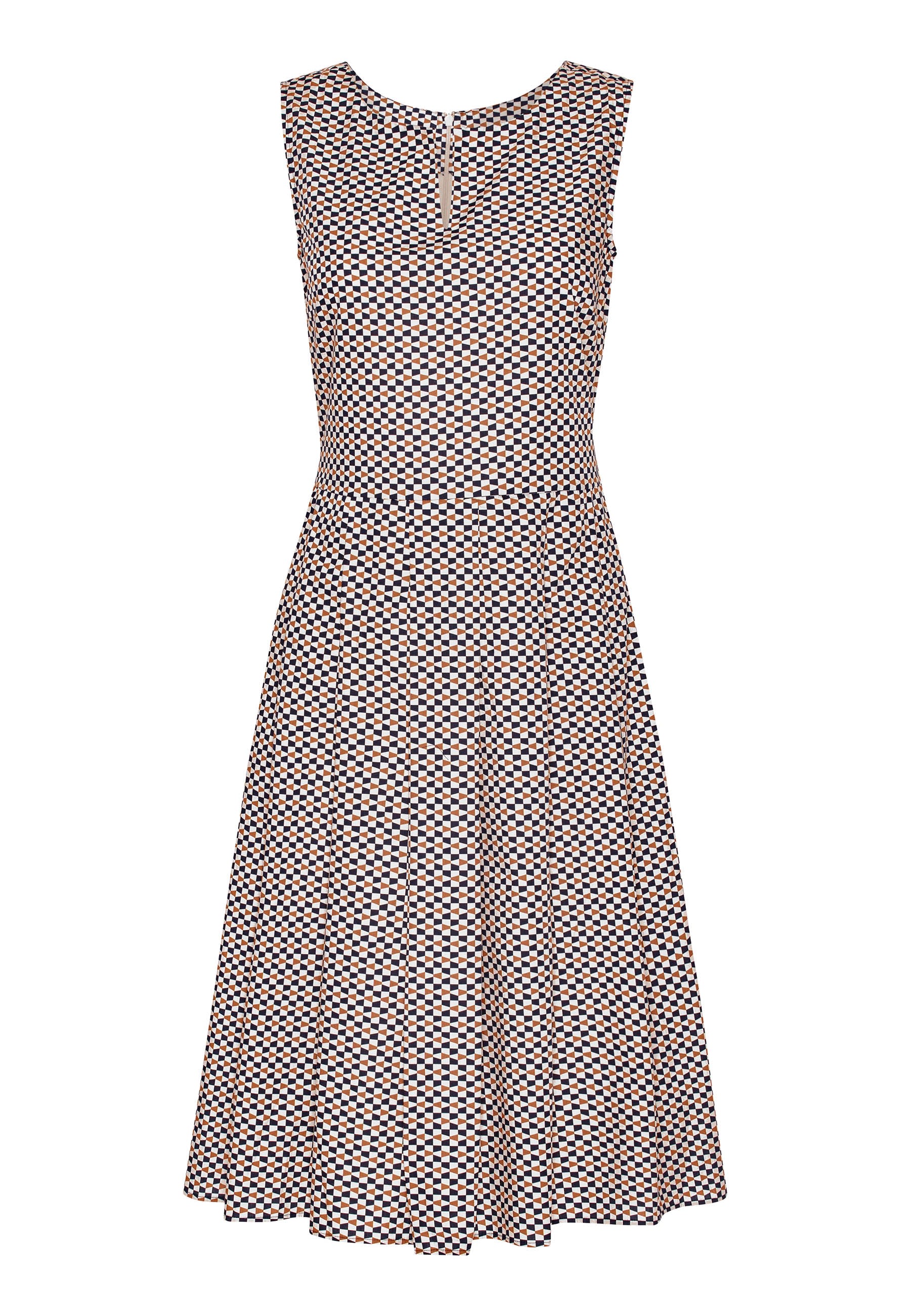 Grobund Women's Neutrals The  Christiane Dress - The One In A Graphic Pattern