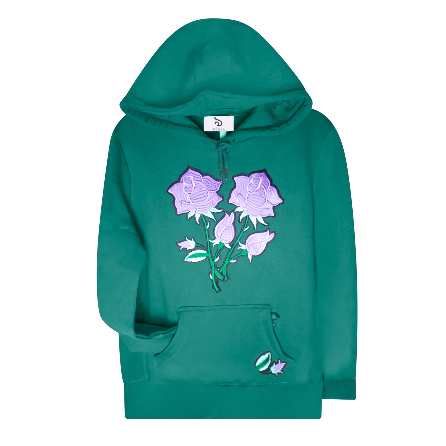 Mèsan Women's Floral Organic Cotton Sweatshirt Green In Green
