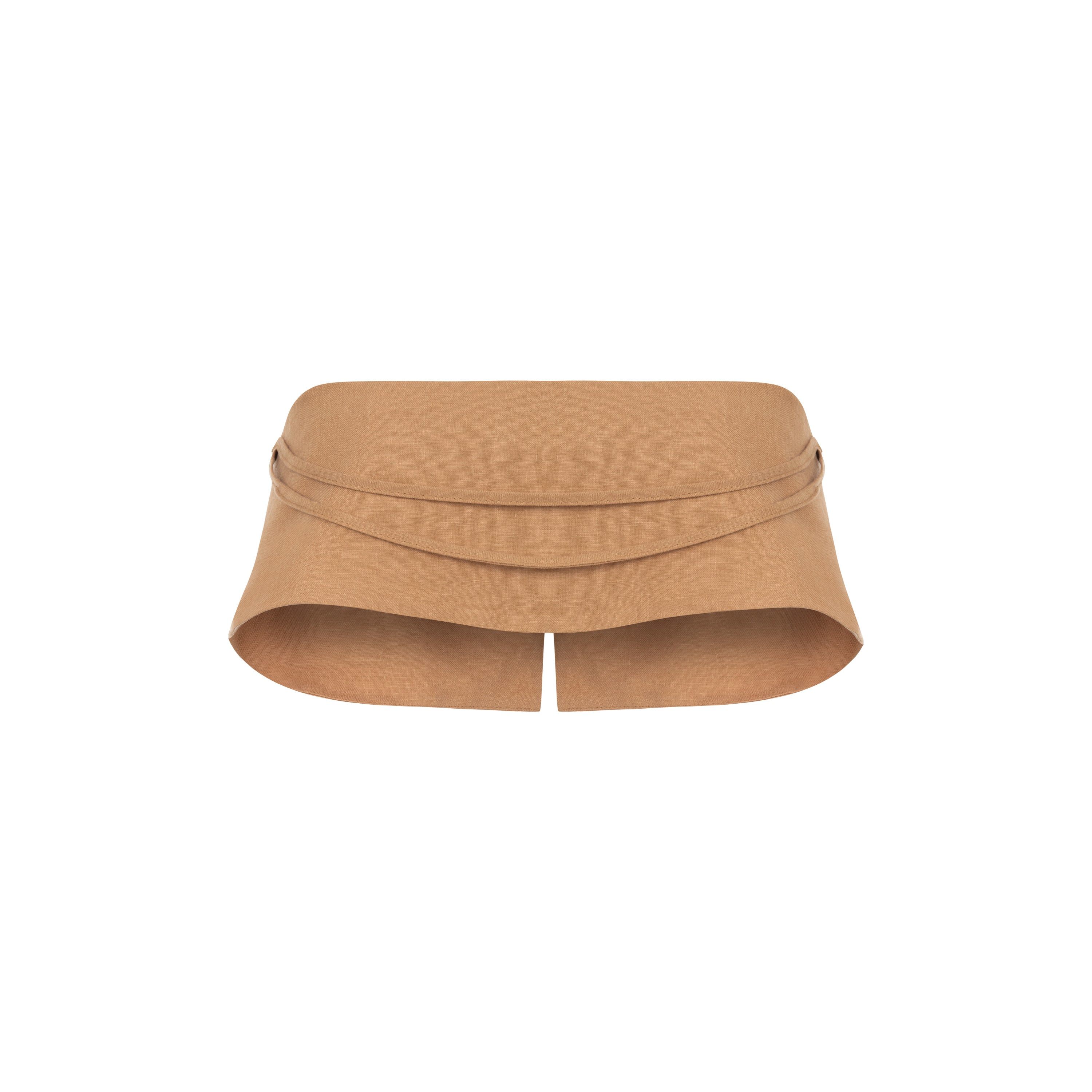 Dor Raw Luxury Women's Neutrals / Brown Another Tomorrow Linen Blouse - Camel