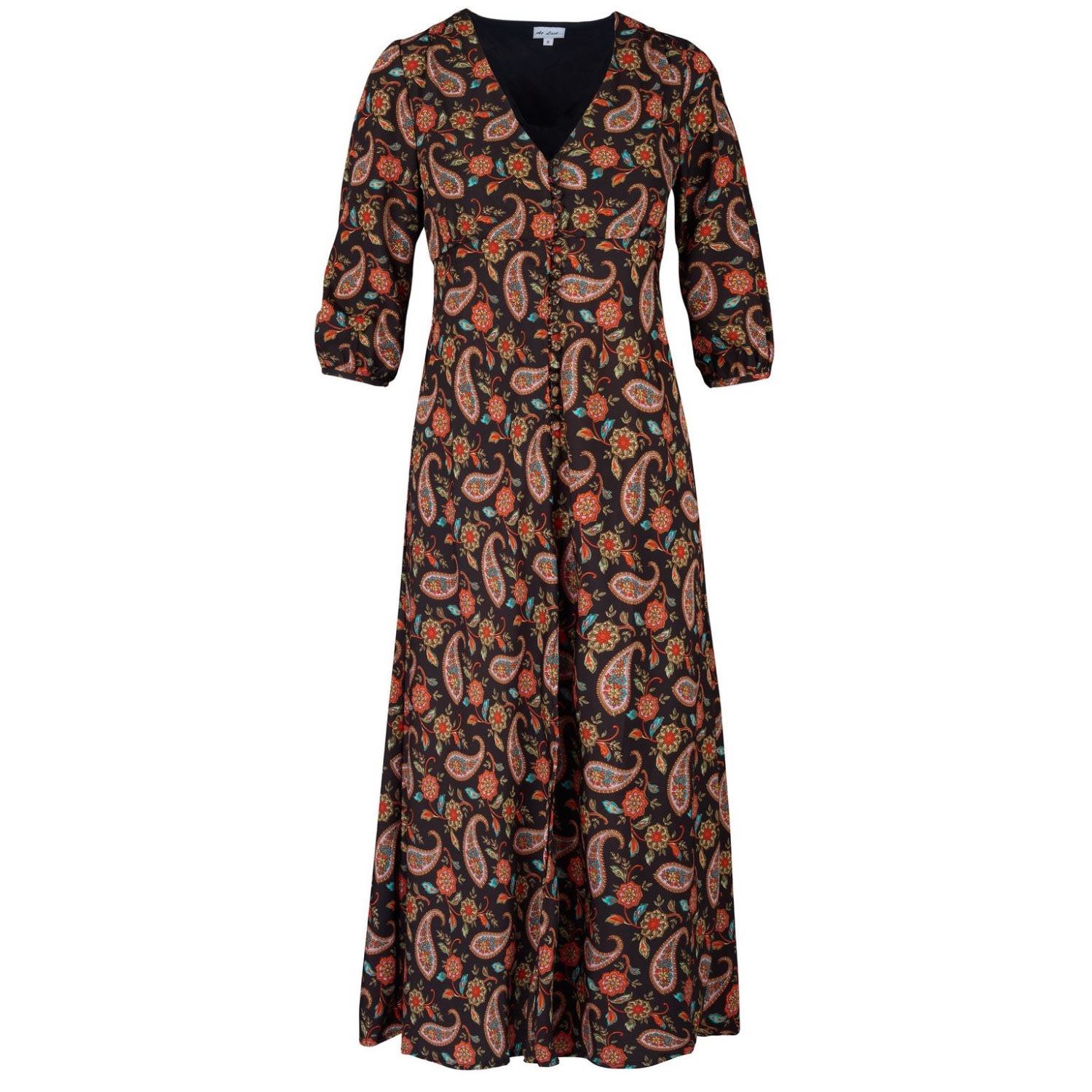 Women’s Brown Belgravia Midi Dress Chocolate Paisley Small At Last...