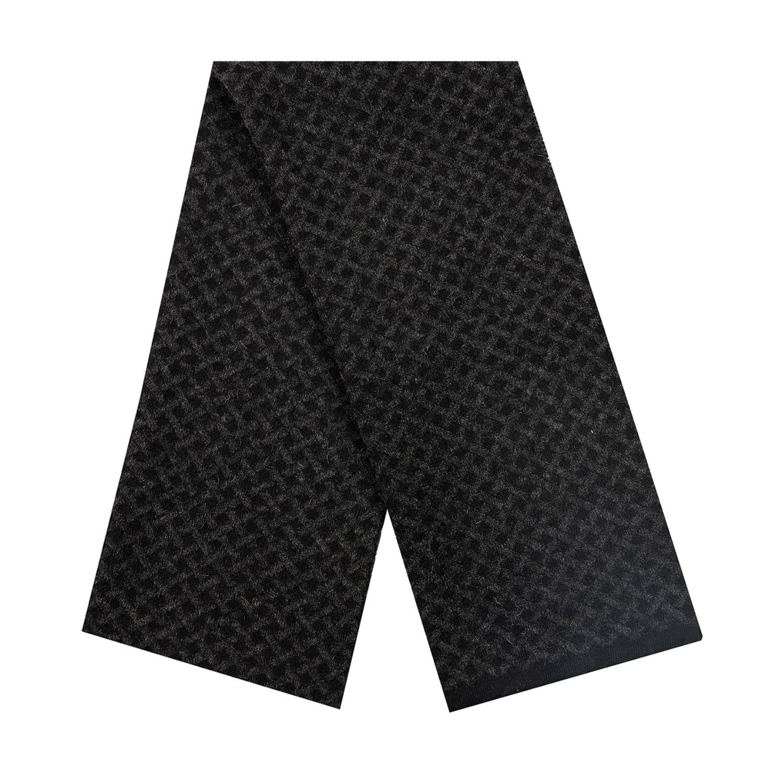 Mohair&angora Black / Grey Mohair Men Scarf Hittite Black-grey