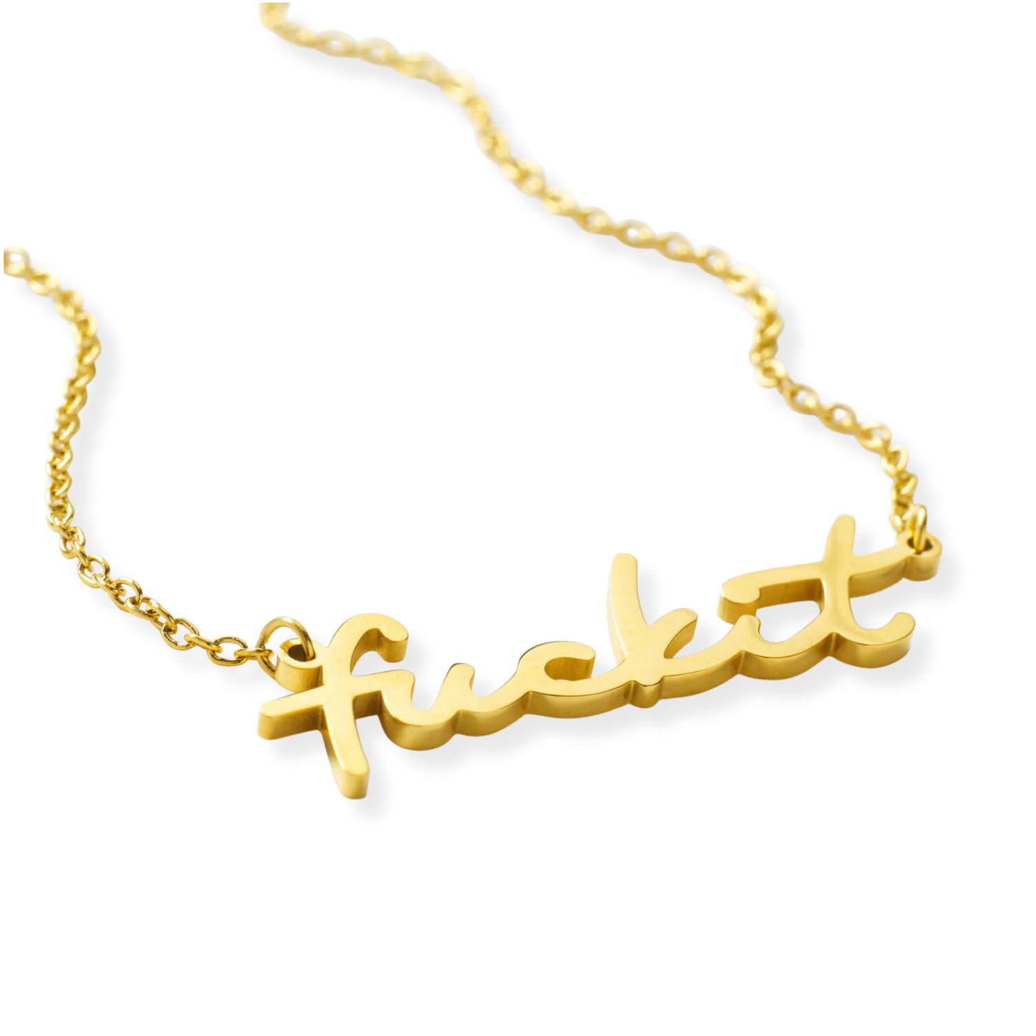 Hoops + Chains Ldn Women's Gold Fuckit Chain In Gold