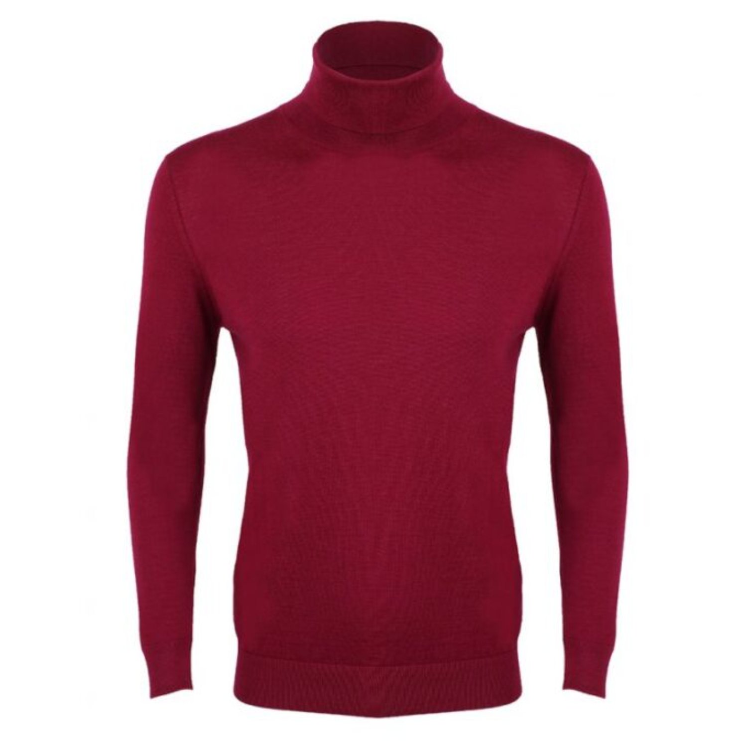 David Wej Men's Red Dixon Light Wool Turtleneck Jumper – Plum In Red