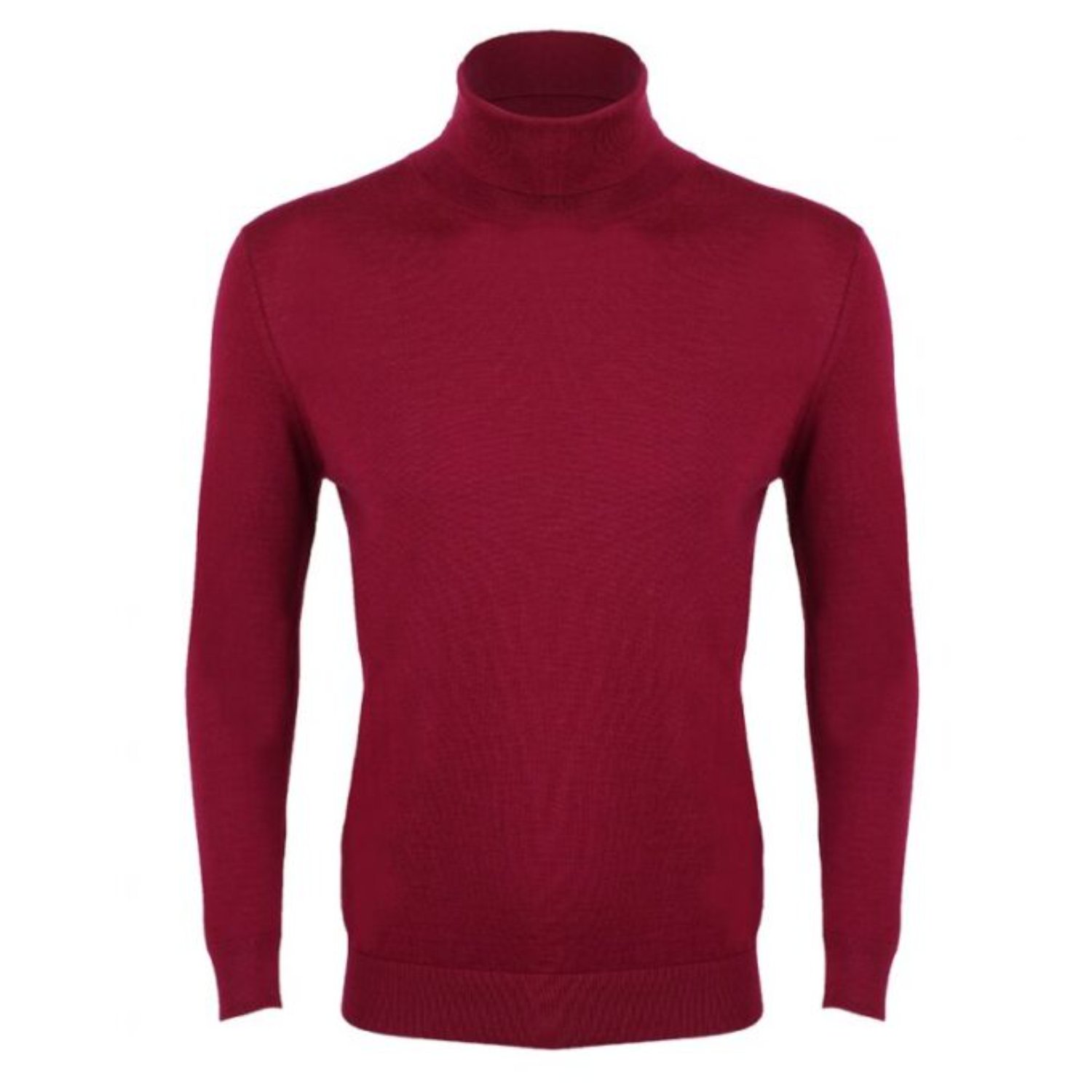 Men’s Red Dixon Light Wool Turtleneck Jumper - Plum Large David Wej