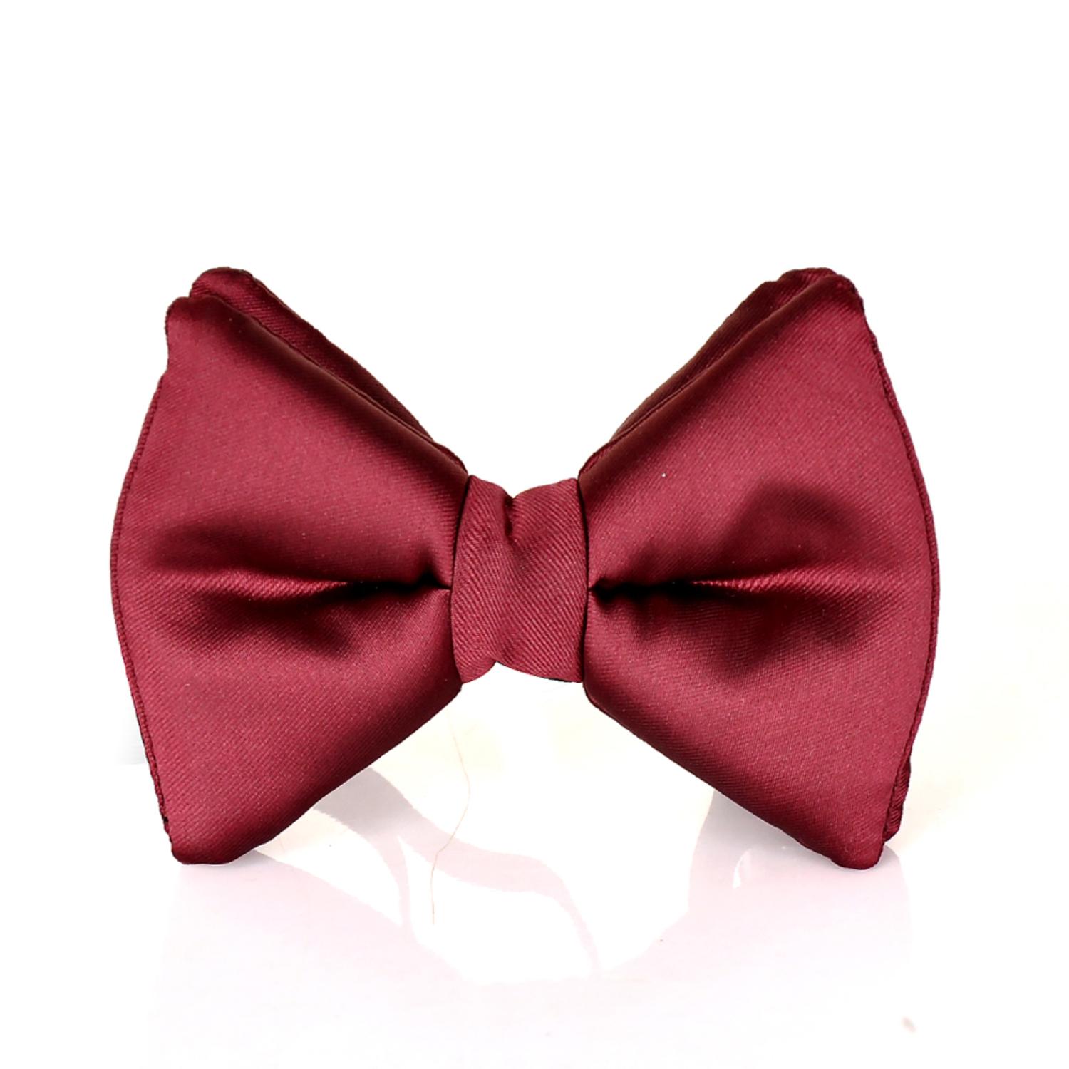 David Wej Men's Red Silk Bow Tie - Wine In Red