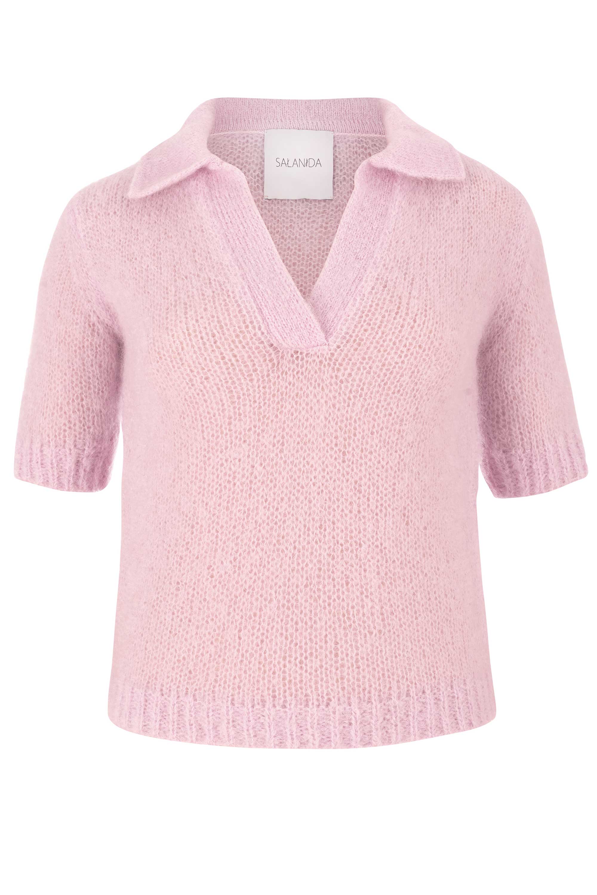 Salanida Women's Melody Mohair Polo Top Pink In Pink
