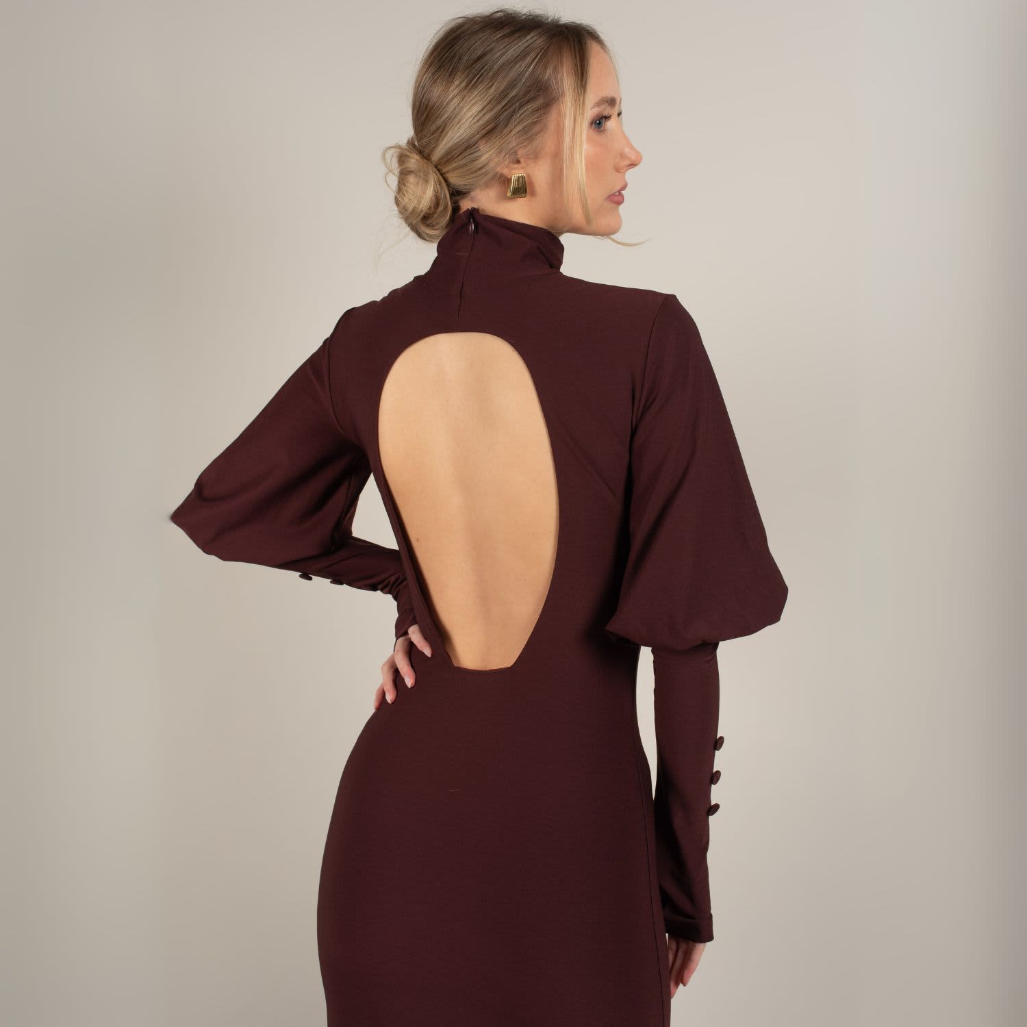 wolf and badger maxi dress Linen Draped Maxi Dress