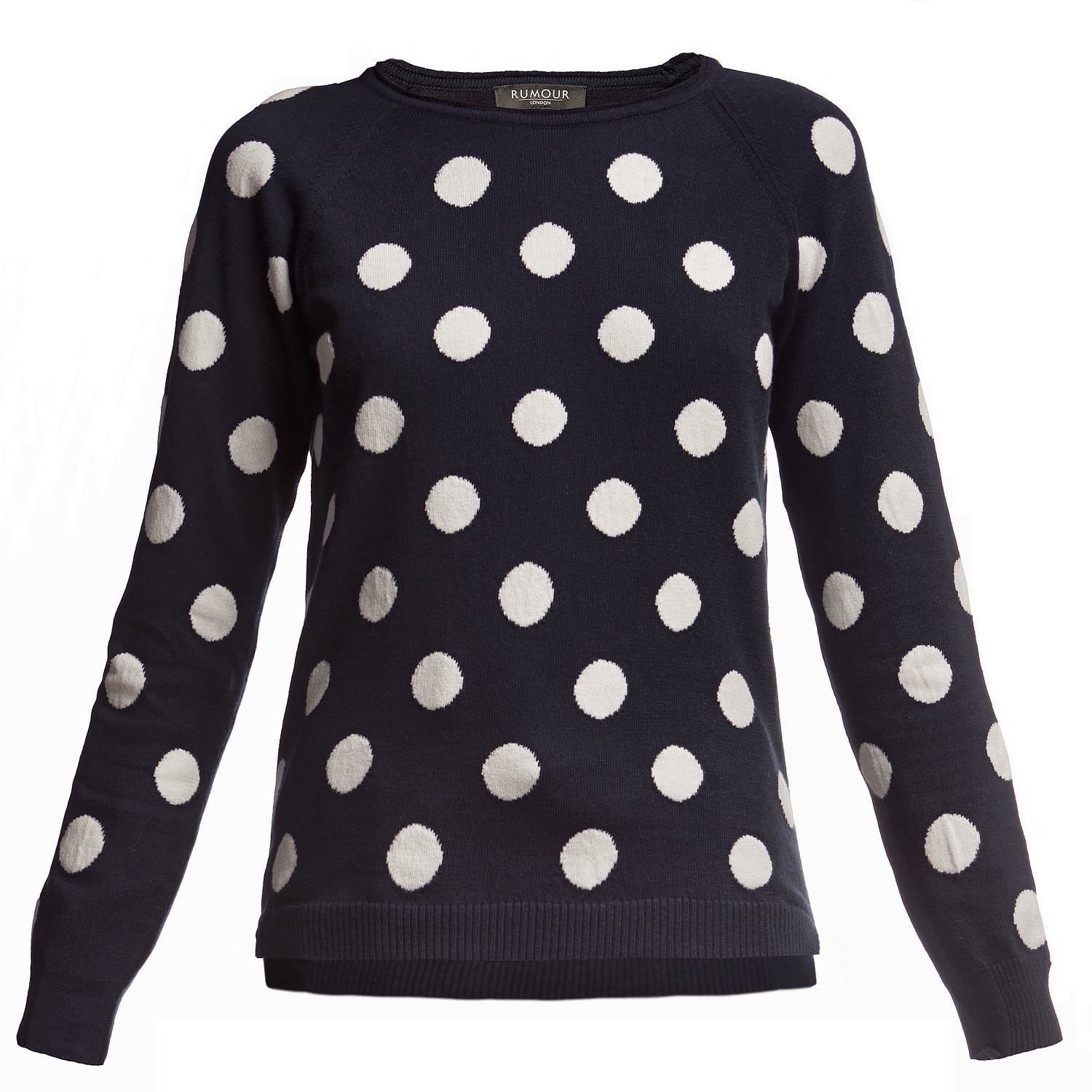 Emmy Long Sleeve Polka Dot Jumper Rumour London Wolf Badger