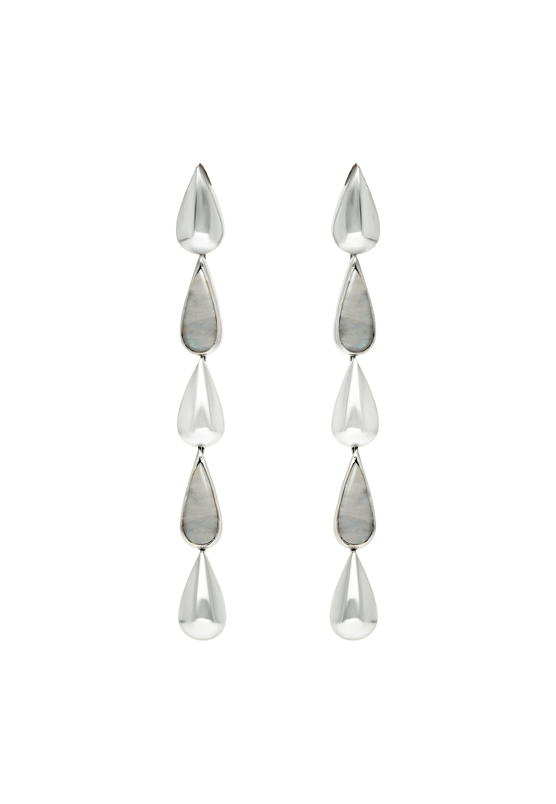 Lavani Jewels Women's White / Silver Balance Silver Earrings In Gray