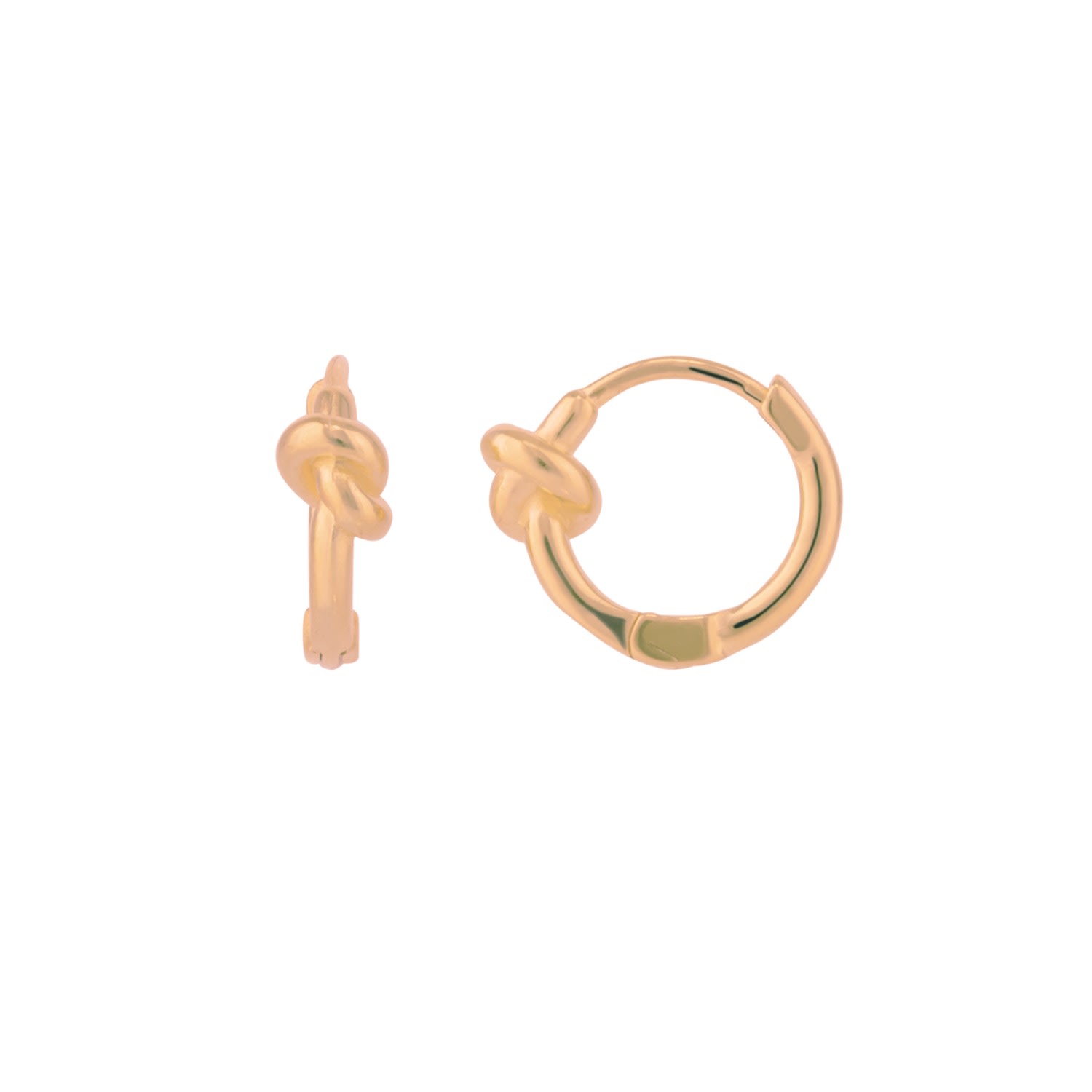 Women’s Knot Hoop Sterling Silver Earring - Rose Gold Spero London