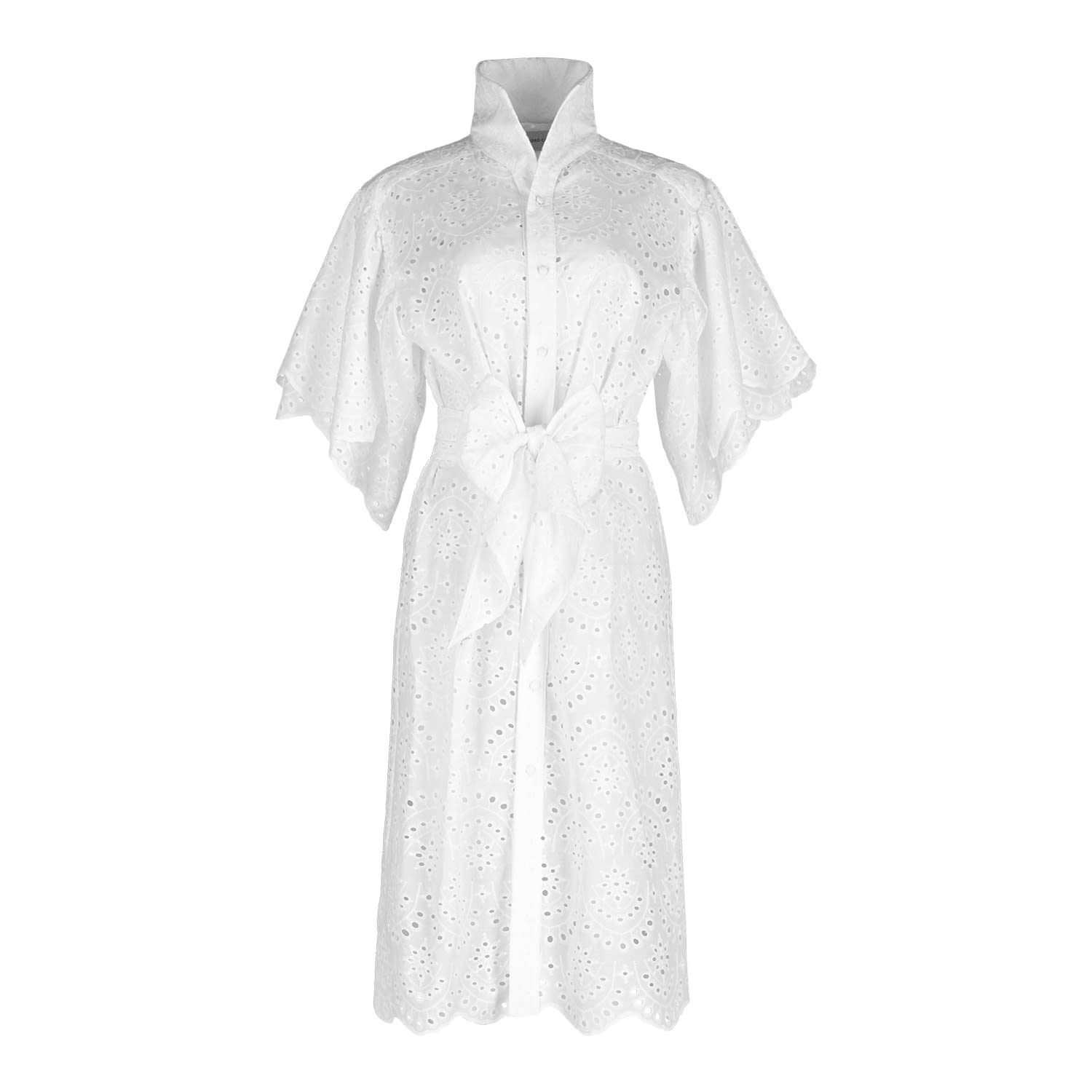 Women’s White Celestun Dress Shirt M/L Alejandro Carlin