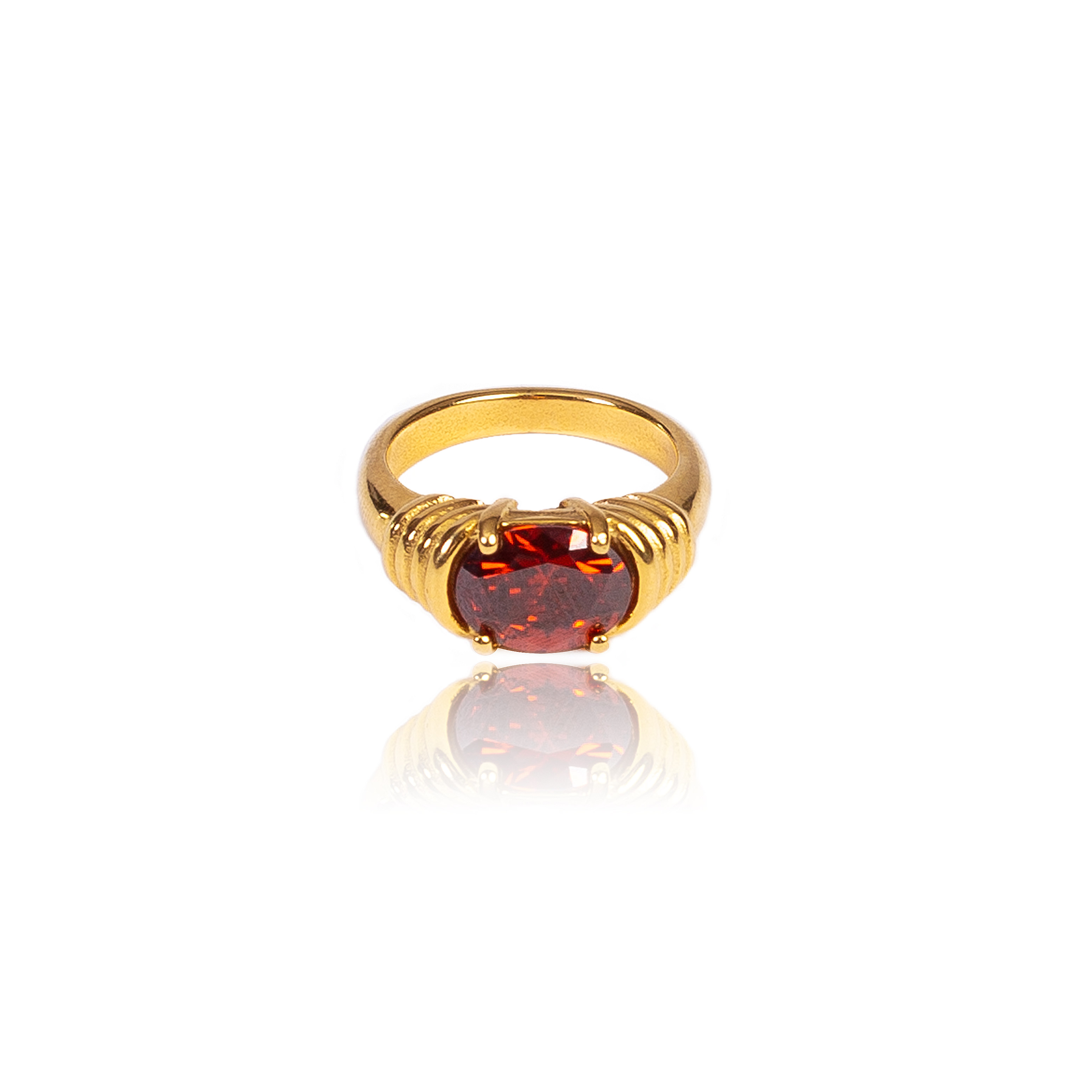 Tseatjewelry Women's Ease Ring - Red In Burgundy