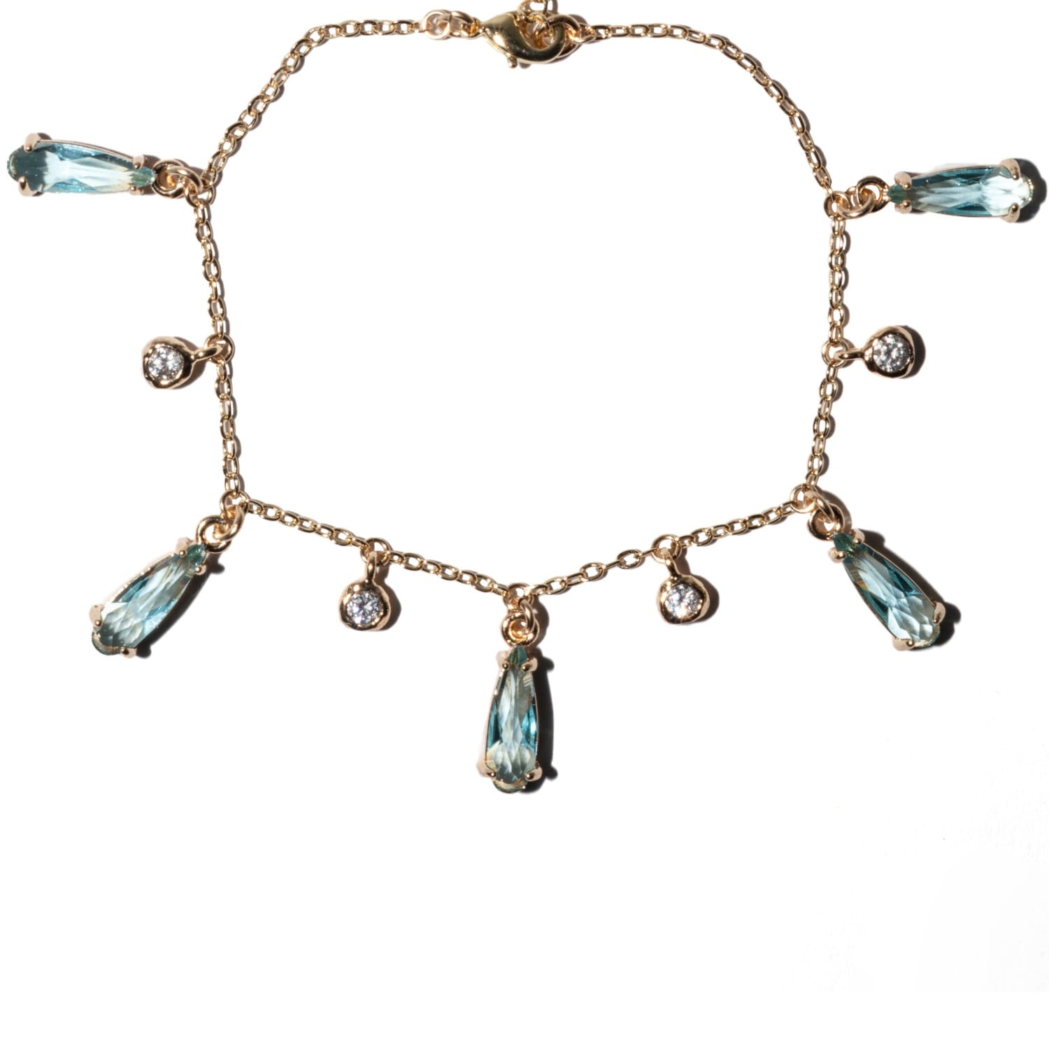 Studio Baloge Women's Gold / Blue Cascade Bracelet – Azure Blue In Multi