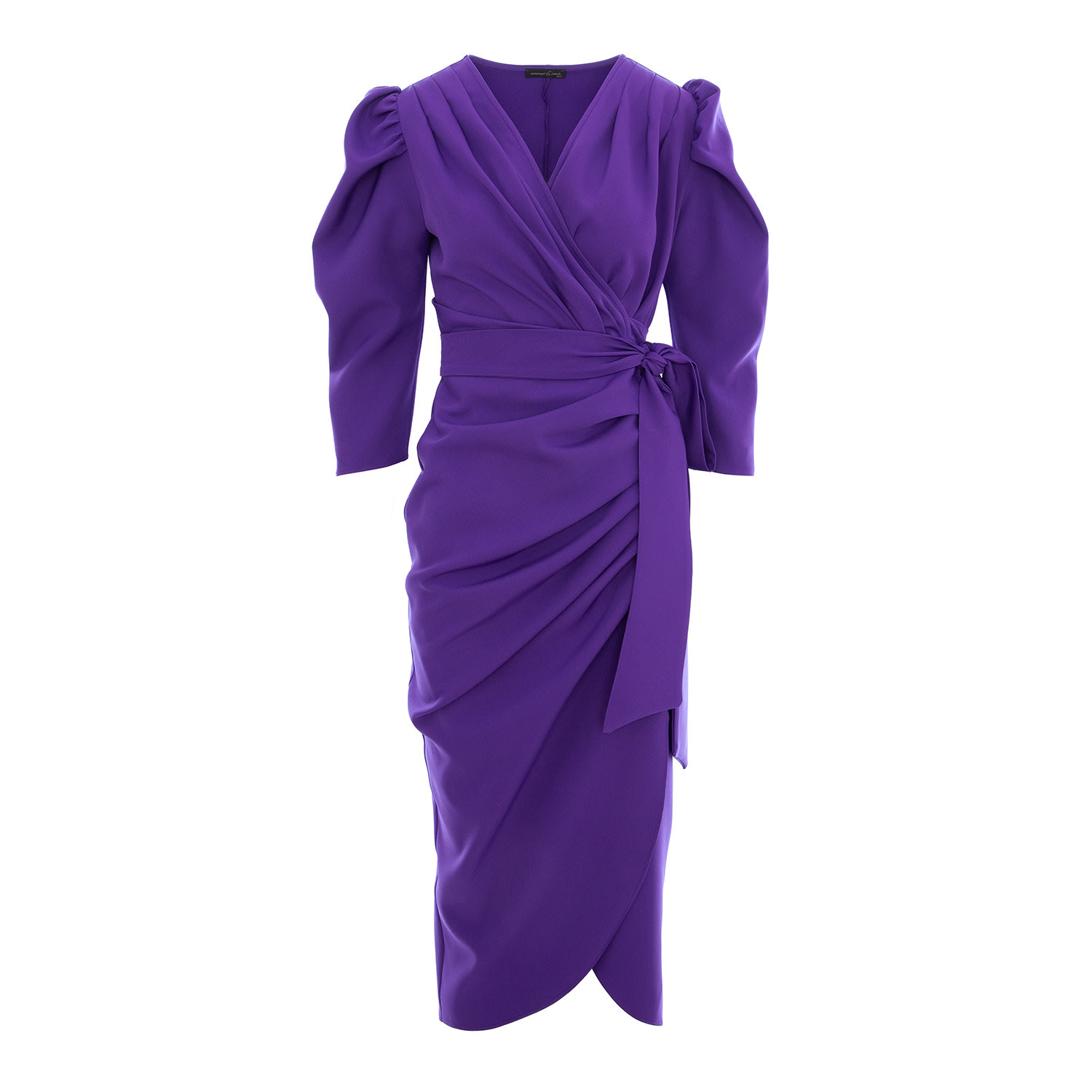 Concept A Trois Women's Pink / Purple Ultra Violet Cocktail Dress With Three-quarter Sleeves In Pink/purple