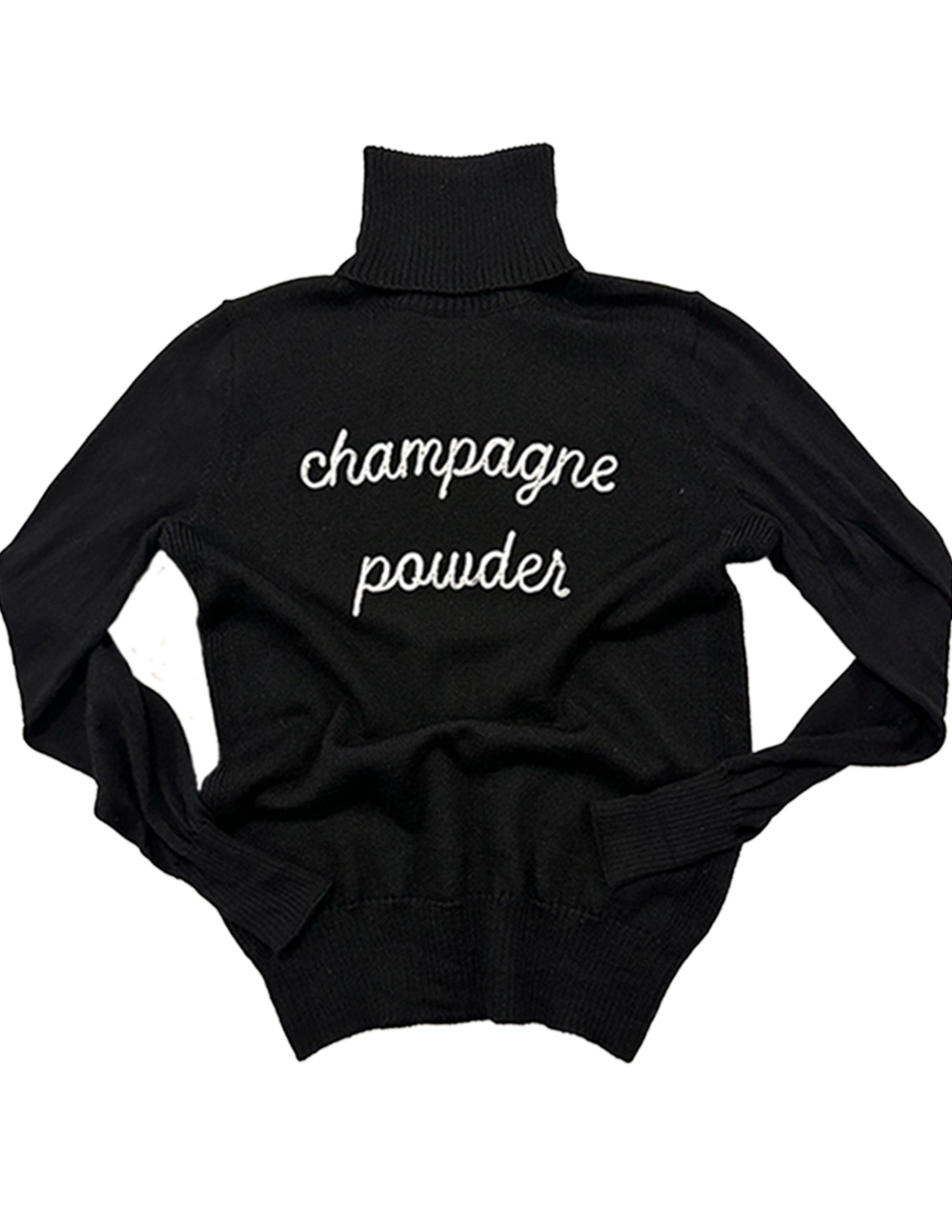 Team Event Women's Black Champagne Powder Embroidered Ski & Après Ski Sweater In Black