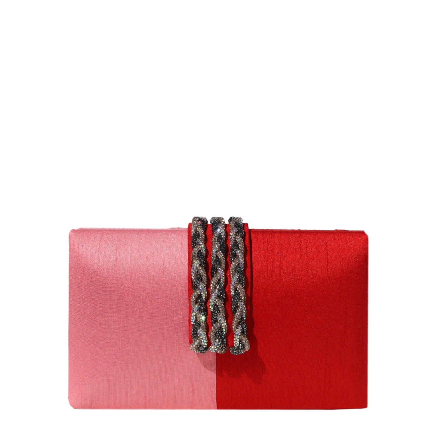 Simitri Women's Red / Pink Coral Clutch In Multi