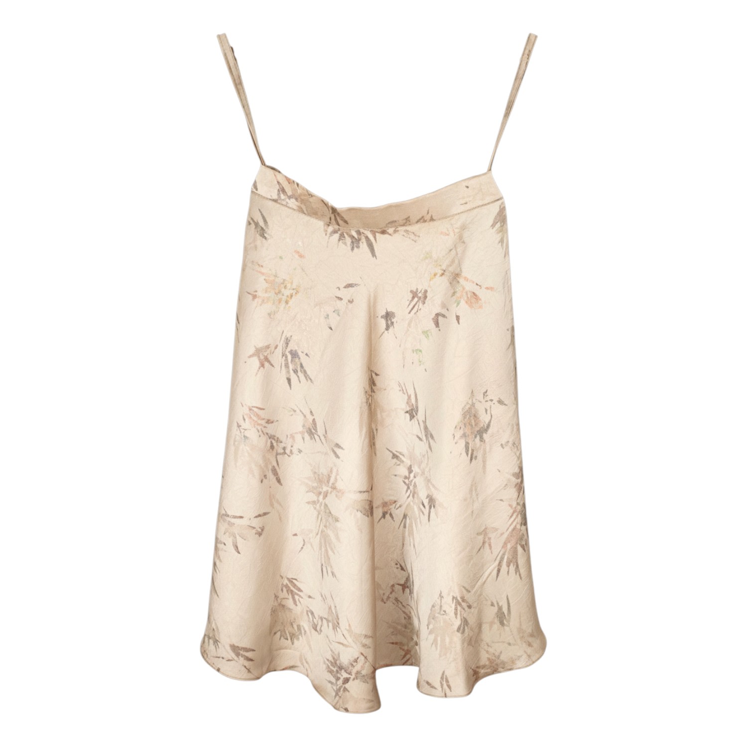 Stovaria Women's Pure Satin Crush Knee Length Skirt With Elastic Waist