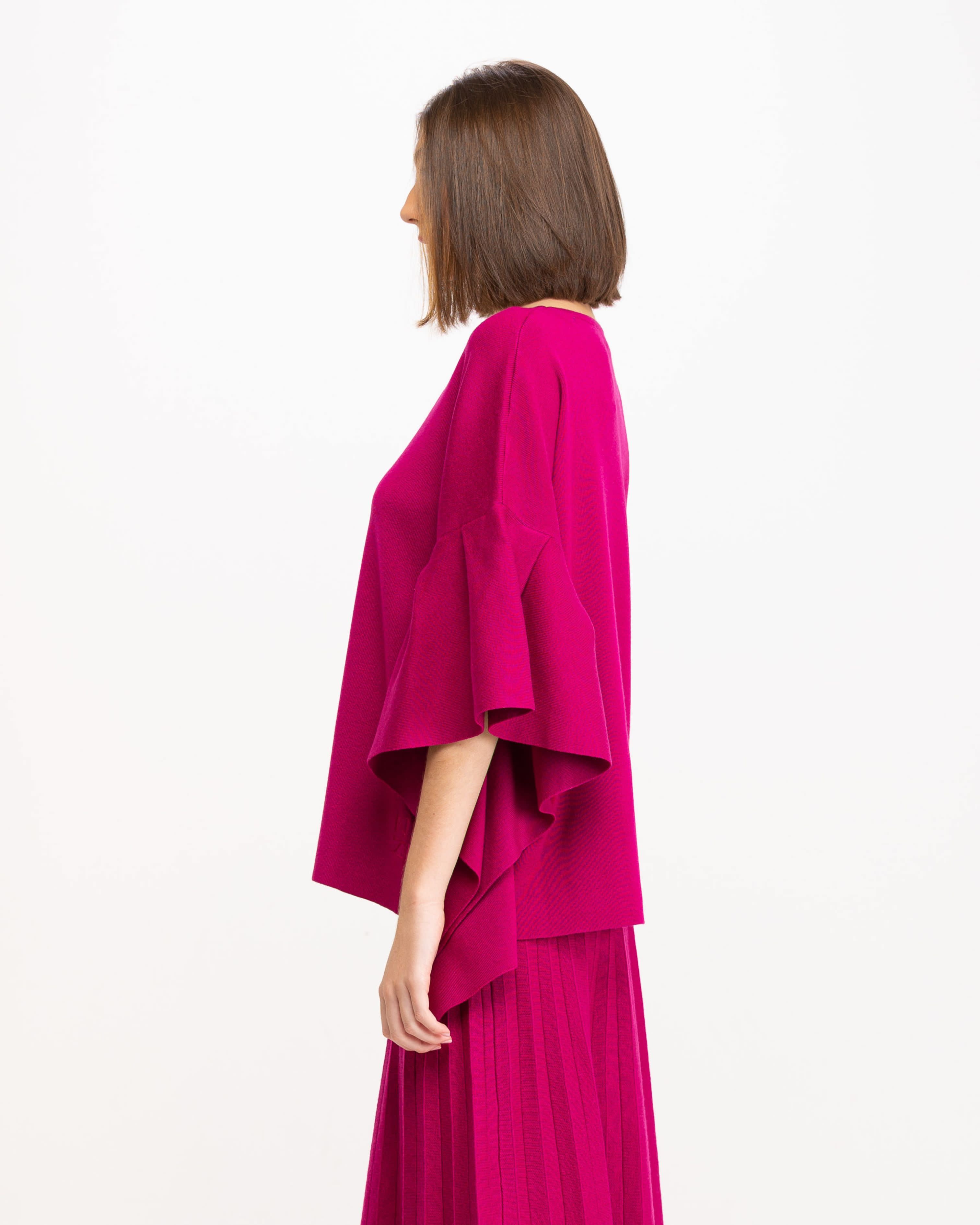 Pink poncho hotsell sweater