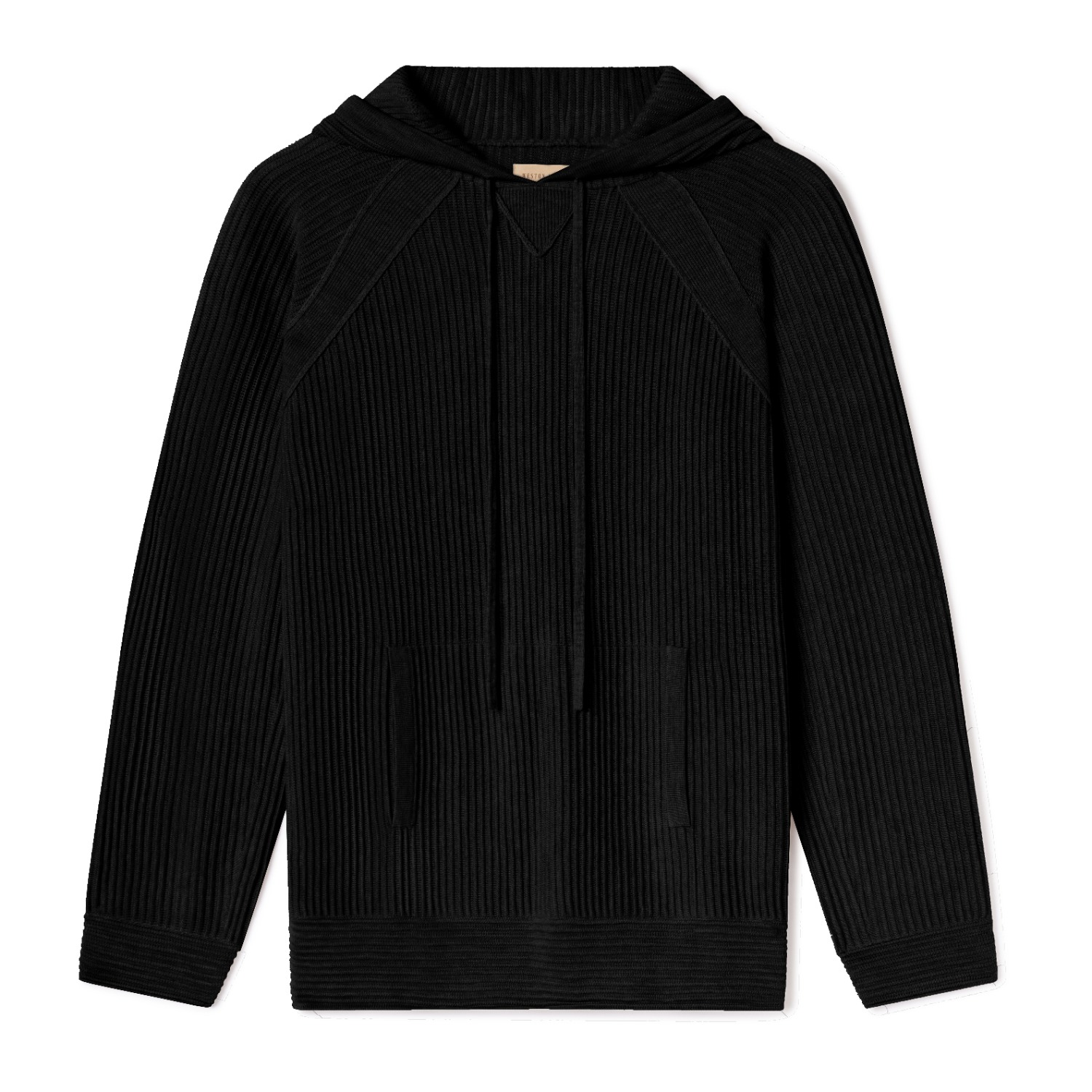 Weston Jon Boucher Dune Ottoman Knit Luxury Hoodie With Silk & Wool - Pitch Black In Black