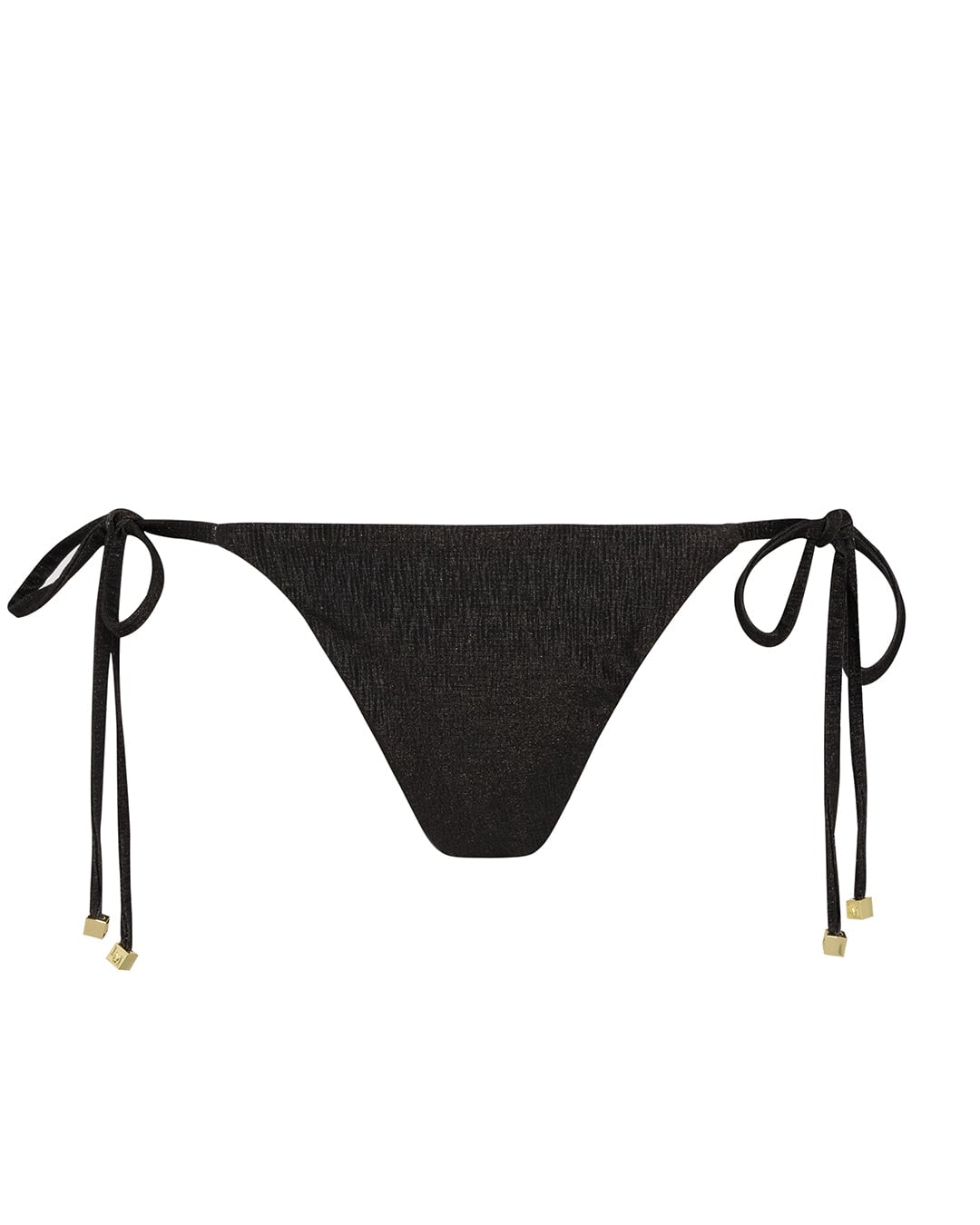 Leyla Maya Women's Black Millie Bikini Bottoms - Ebony Shimmer In Black