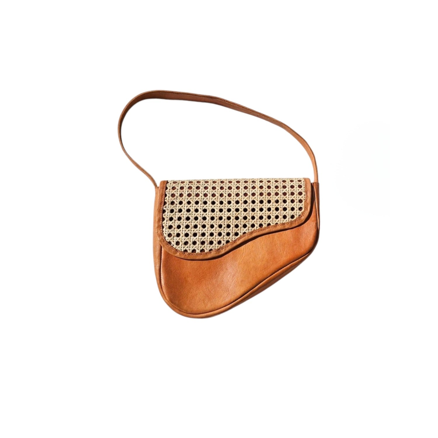 Ohsun Women's Brown / Neutrals Juliet Leather & Rattan Handbag - Brown In Brown