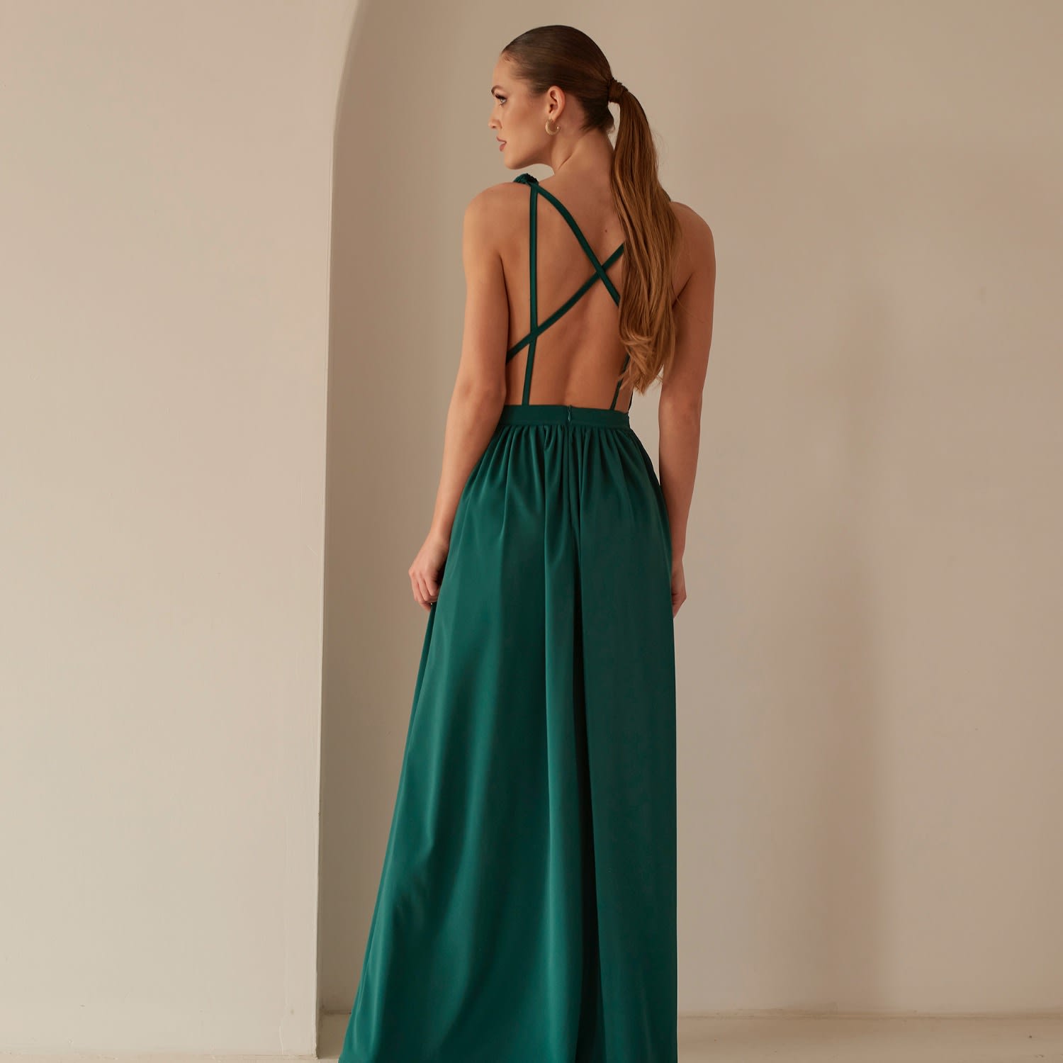 Soieblu Cara Maxi Dress in Emerald Green
