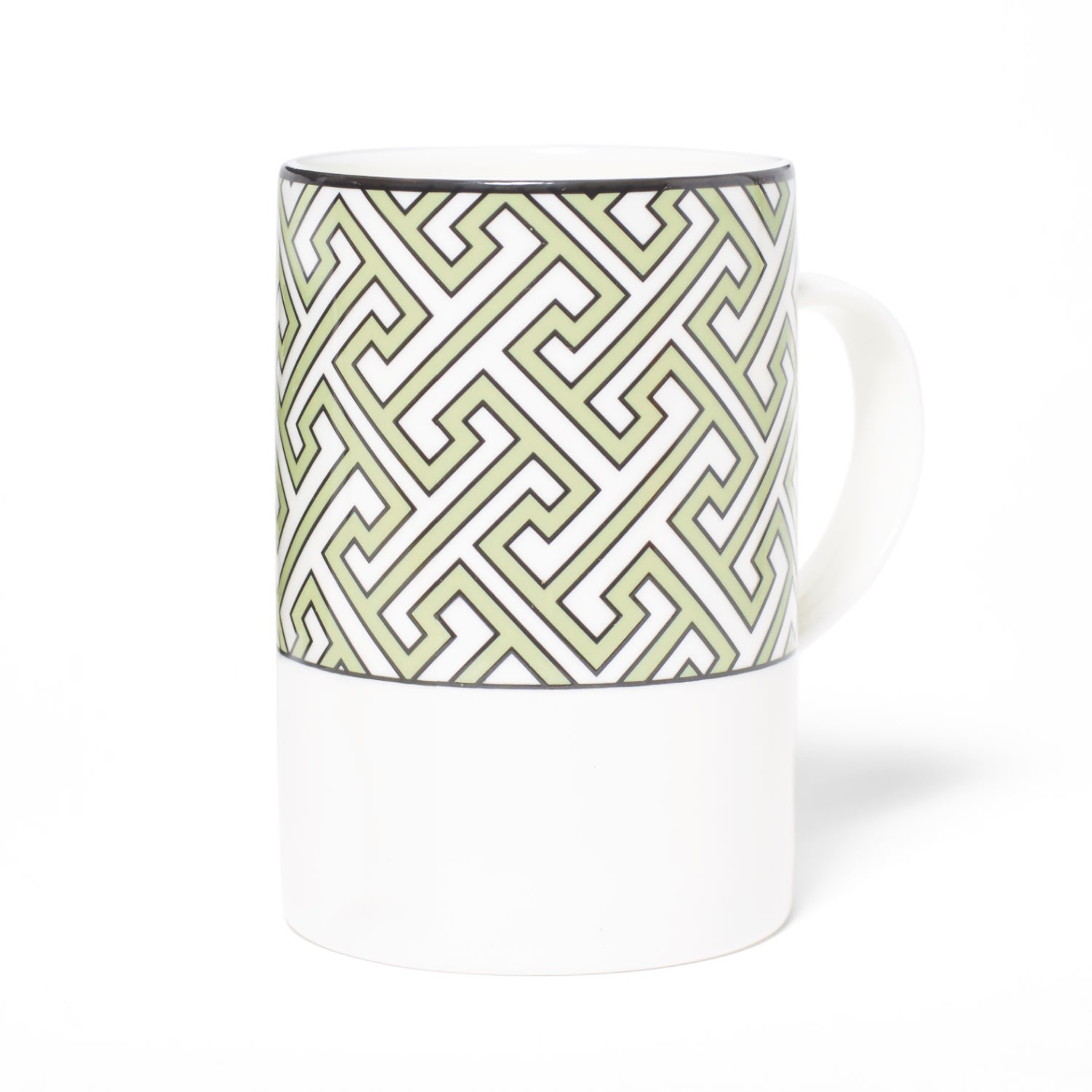 O.w. London Maze Maxi Apple Green & White Mug