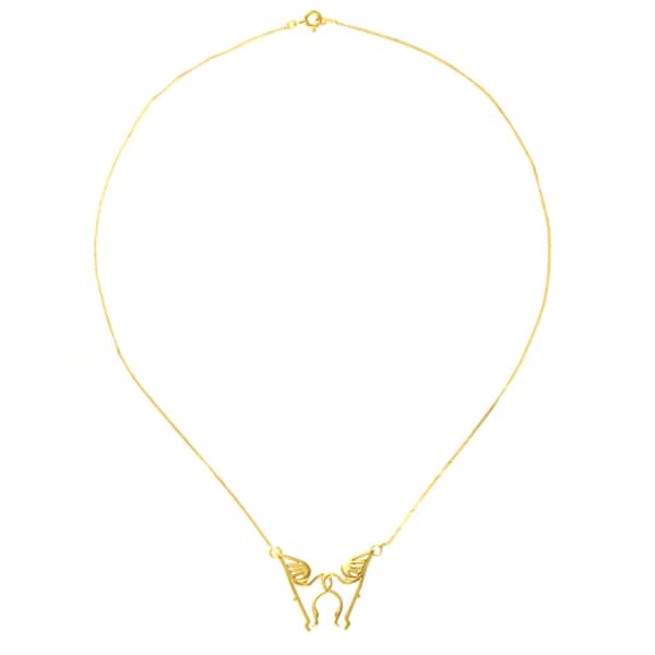 GUCCI WOMEN'S GOLD FLAMINGO NECKLACE