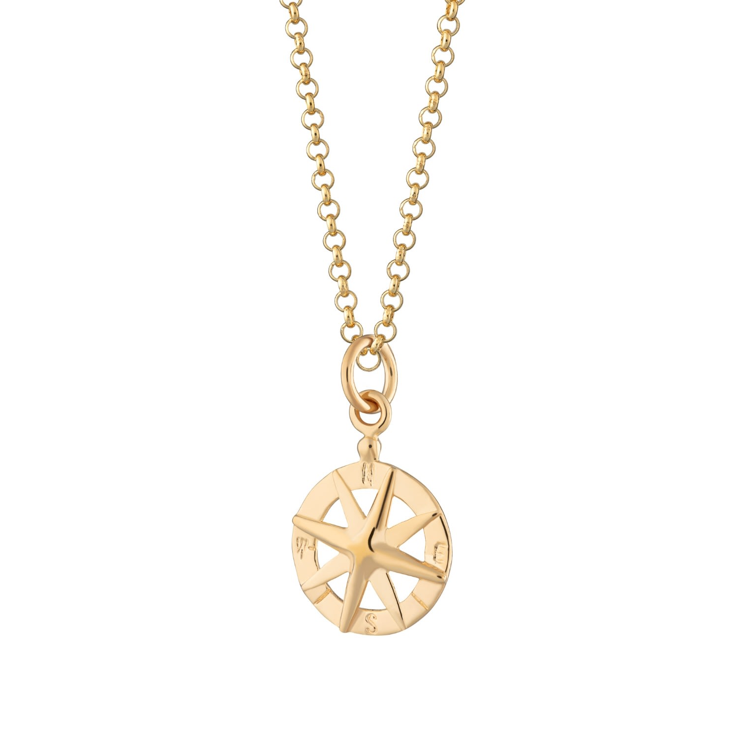 Women’s Gold Plated Compass Necklace Lily Charmed