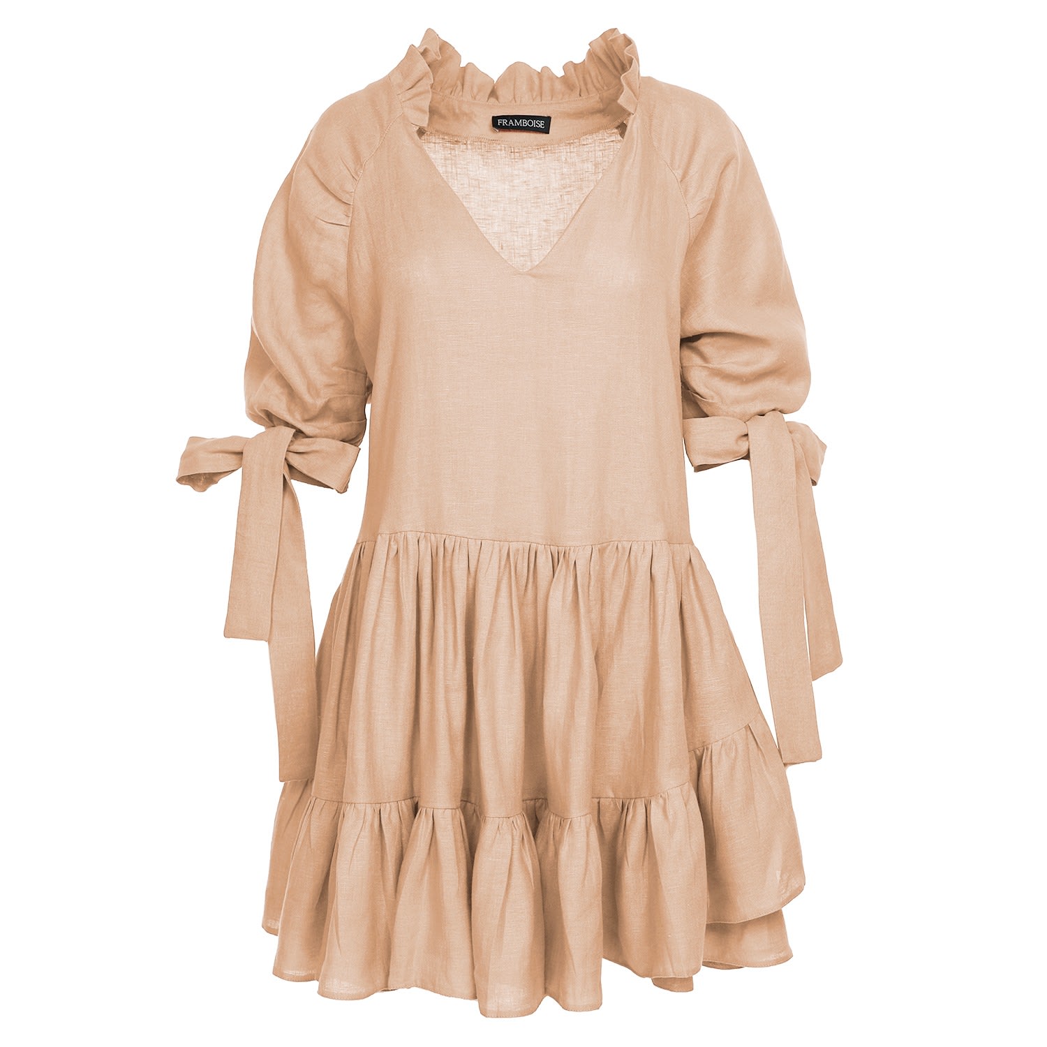 Framboise Women's Neutrals Nolla Linnen Short Dress In Beige