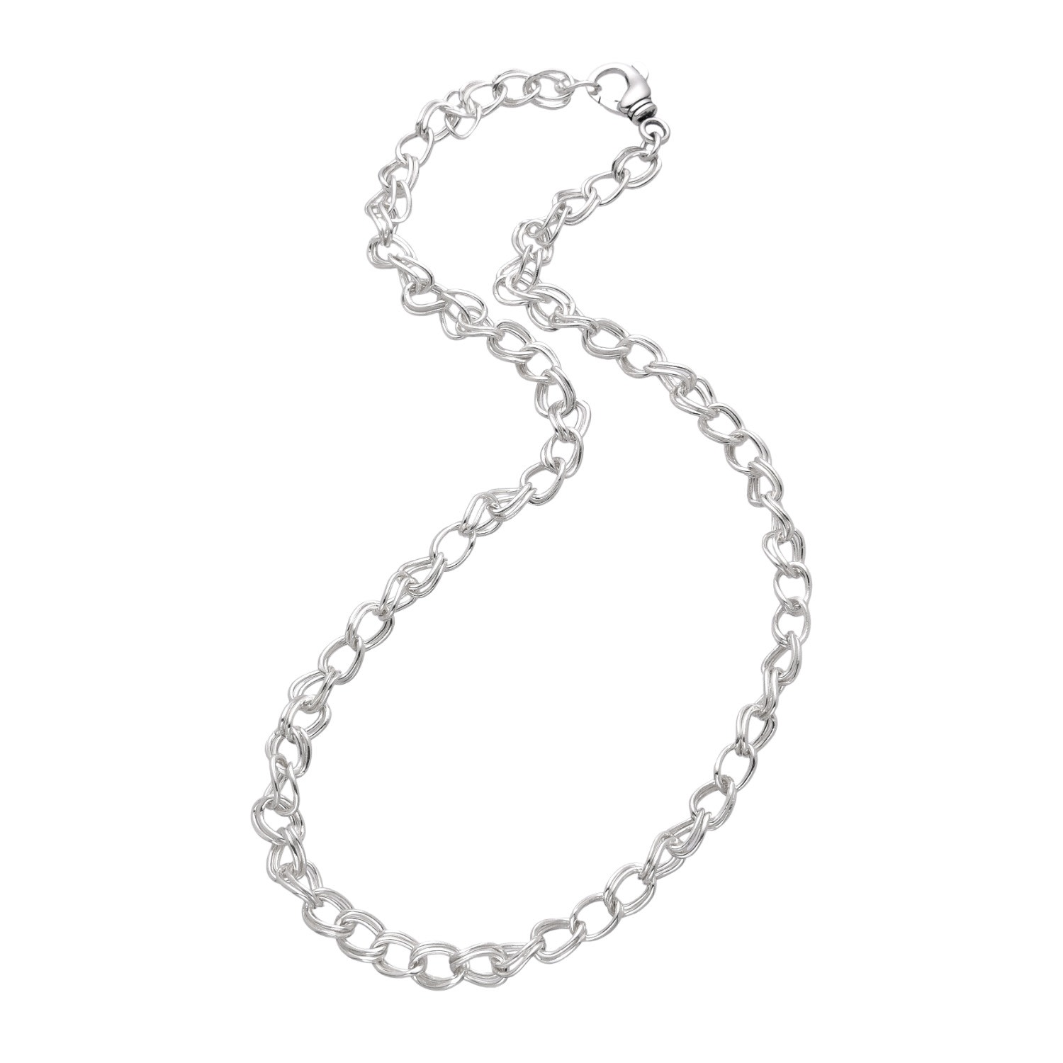Altar™ Ornaments Co. Men's Stratus Necklace| Sterling Silver Double Interlink Chain - Altar™ In Silver