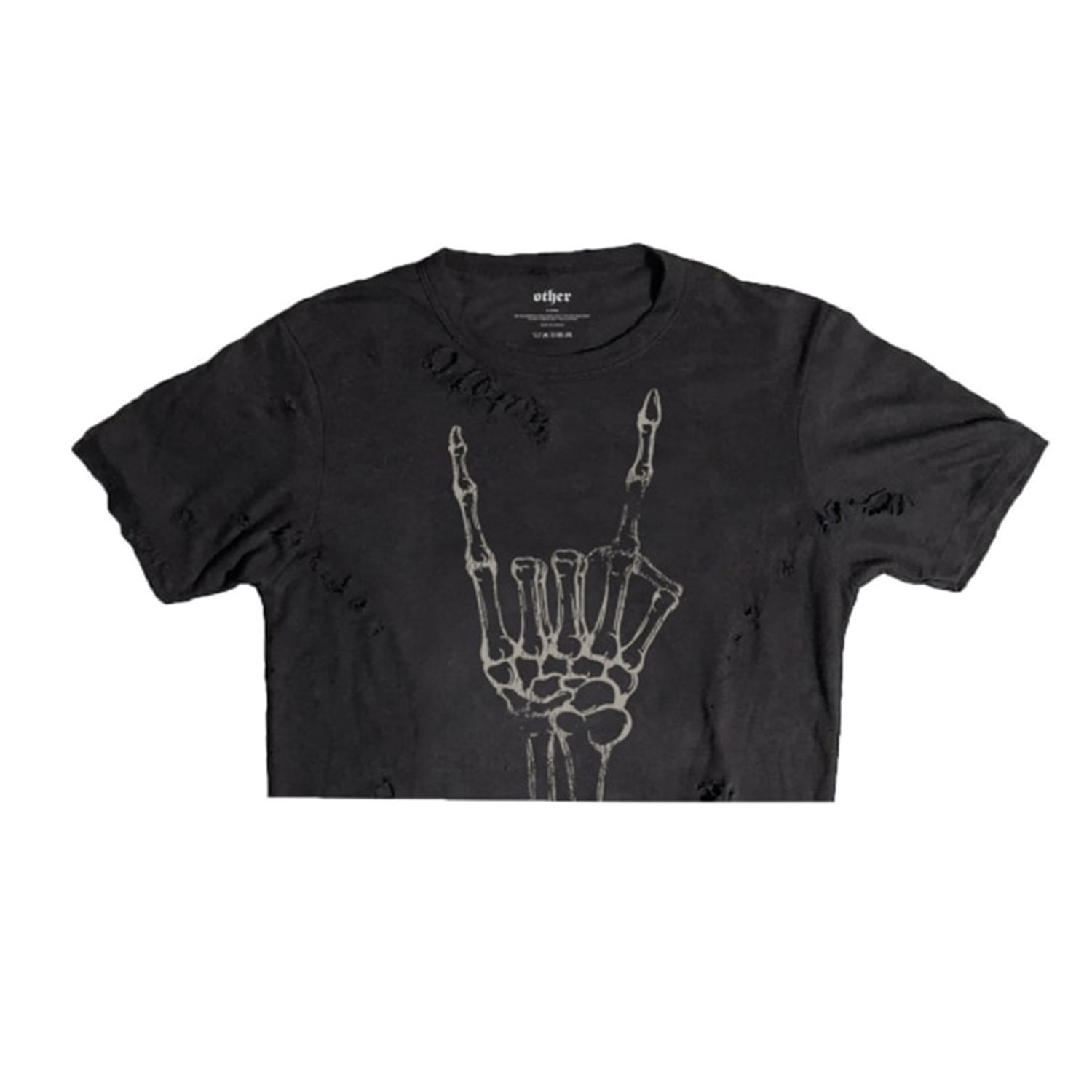 Other Uk Women's Rock - Cropped Thrasher T-shirt - Black In Black