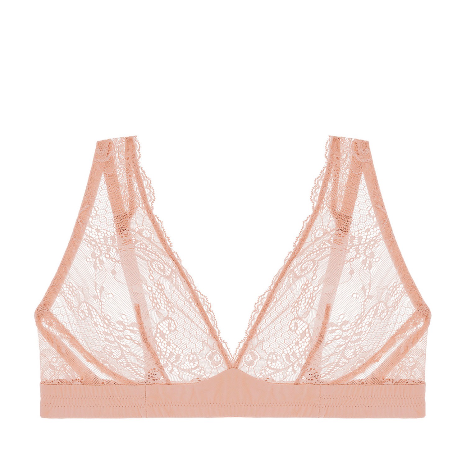 JOURNELLE WOMEN'S NEUTRALS SAPNA PLUNGE BRALETTE BLUSH