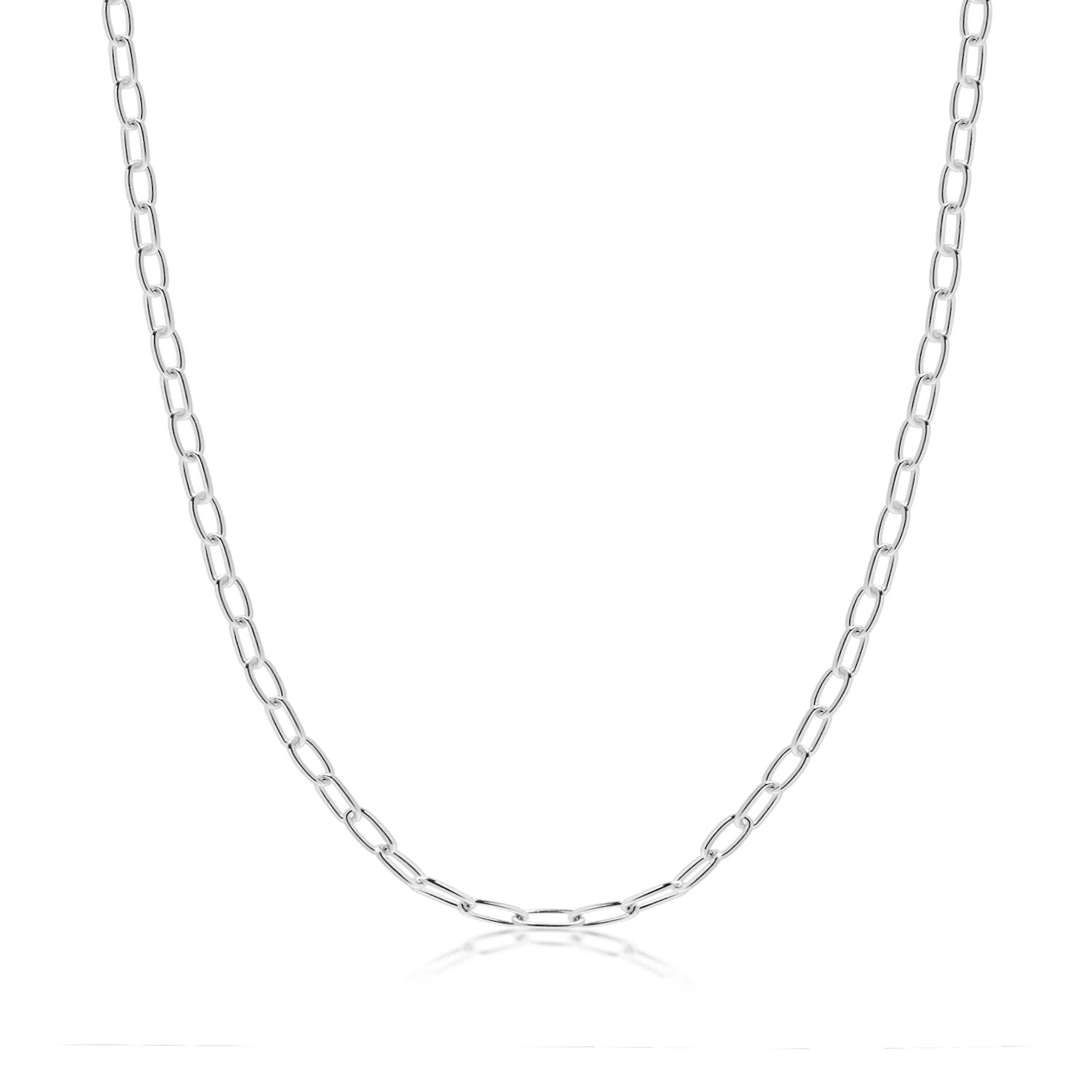 Men’s Sterling Silver Thin Paperclip Chain Nialaya