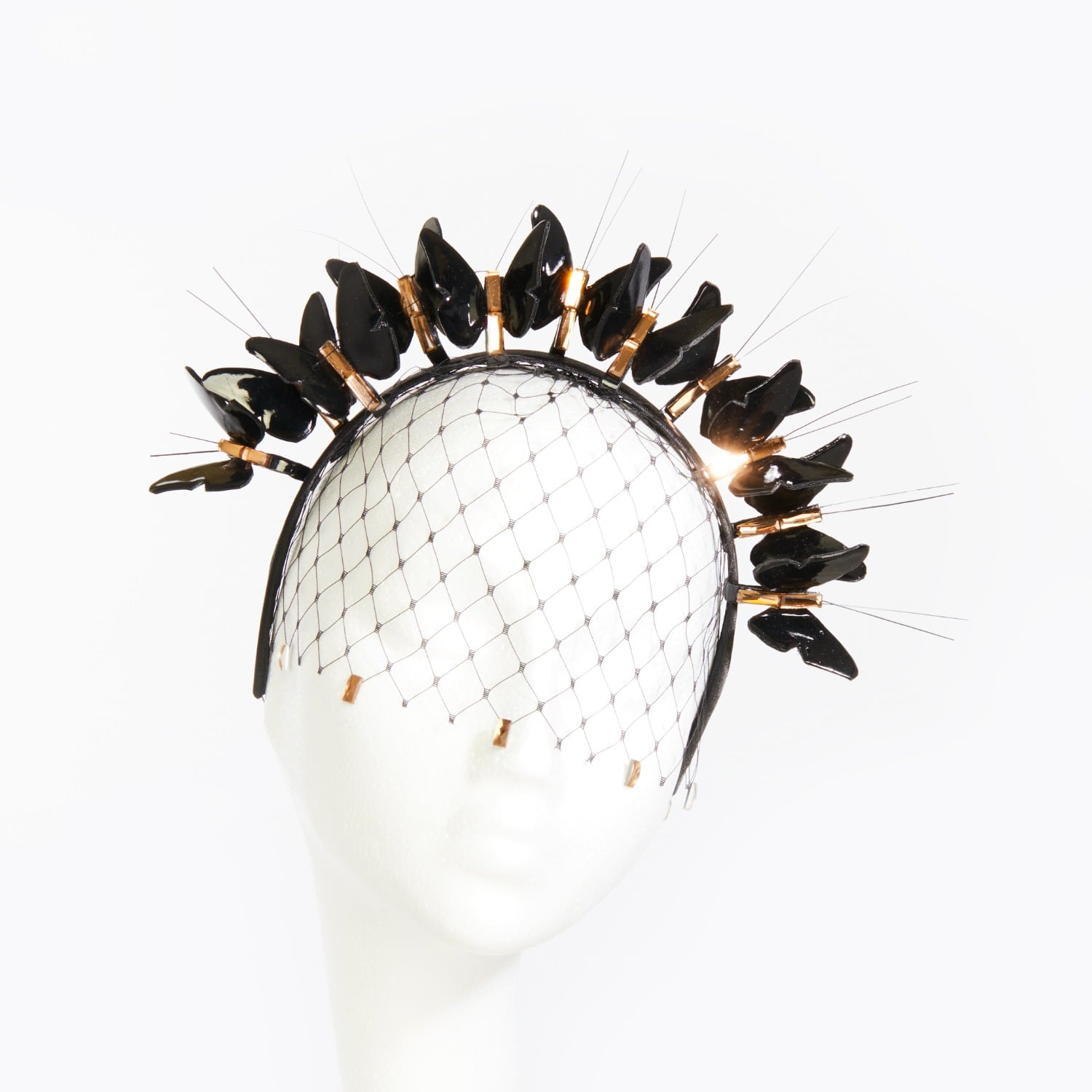 Women's Black / Gold Bullet Moth | One Size | Victoria Grant