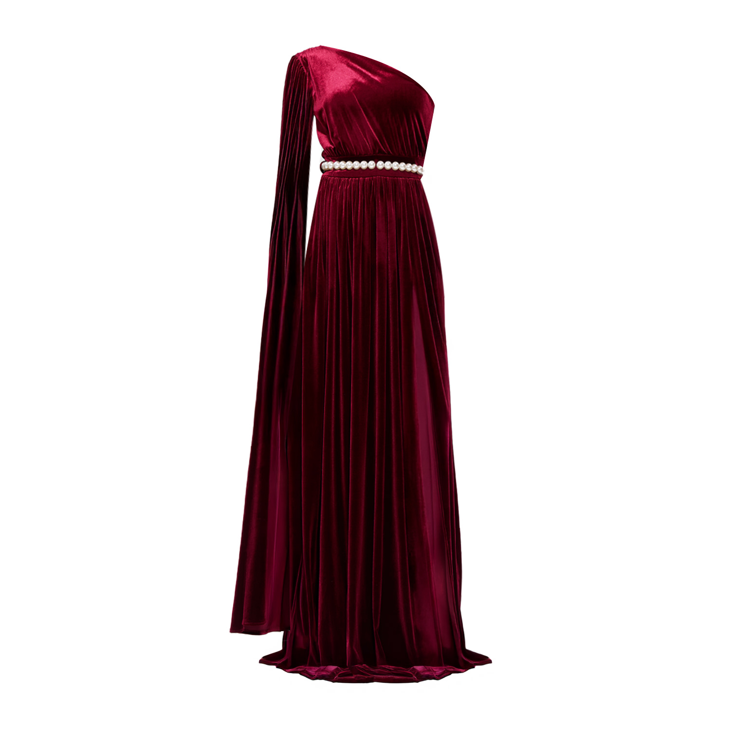 Nur Karaata Women's Red Baglioni Burgundy Gown In Red