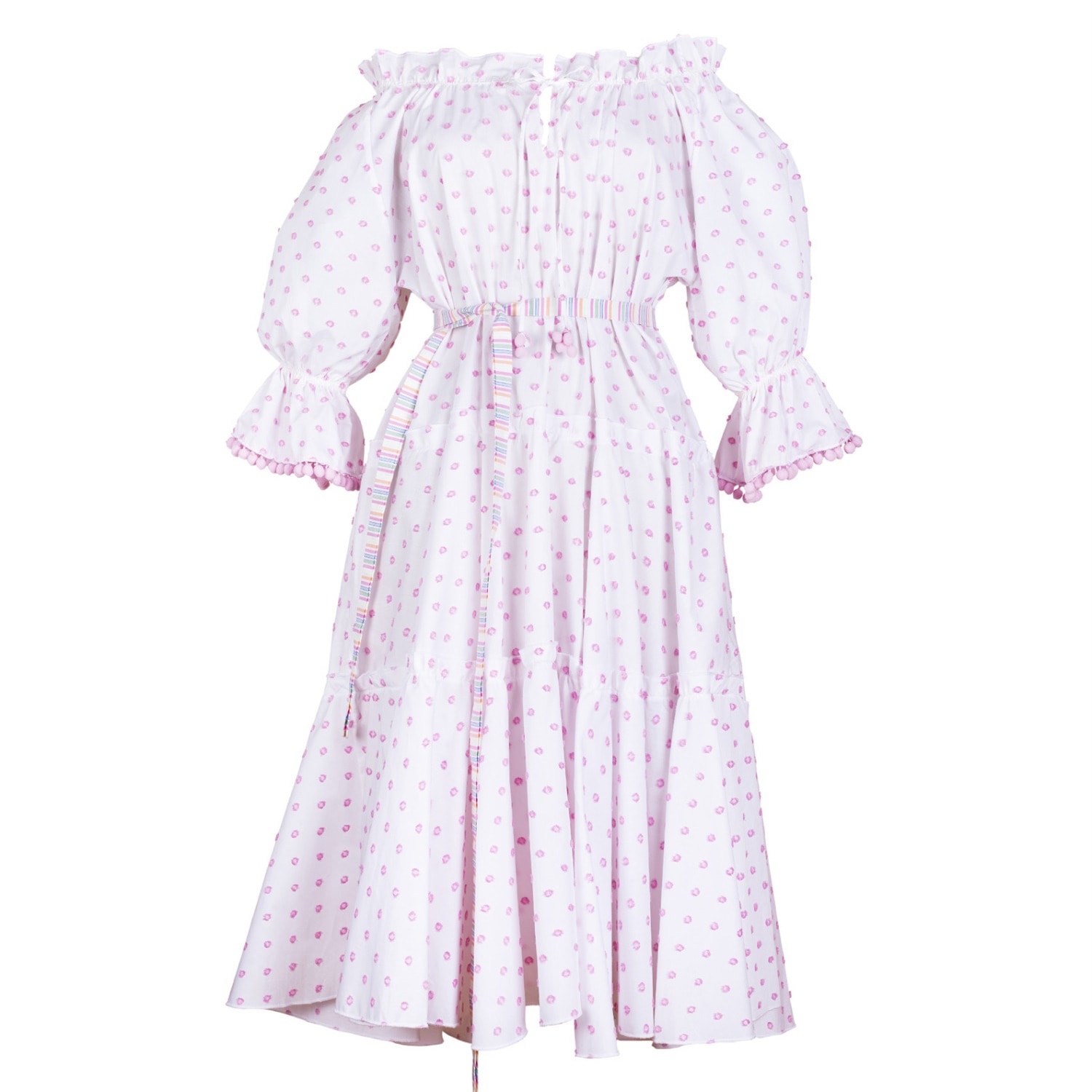 Women’s Pink / Purple Pyjama Baby Doll Dress Pink Spot Cotton Small Lisa the Label