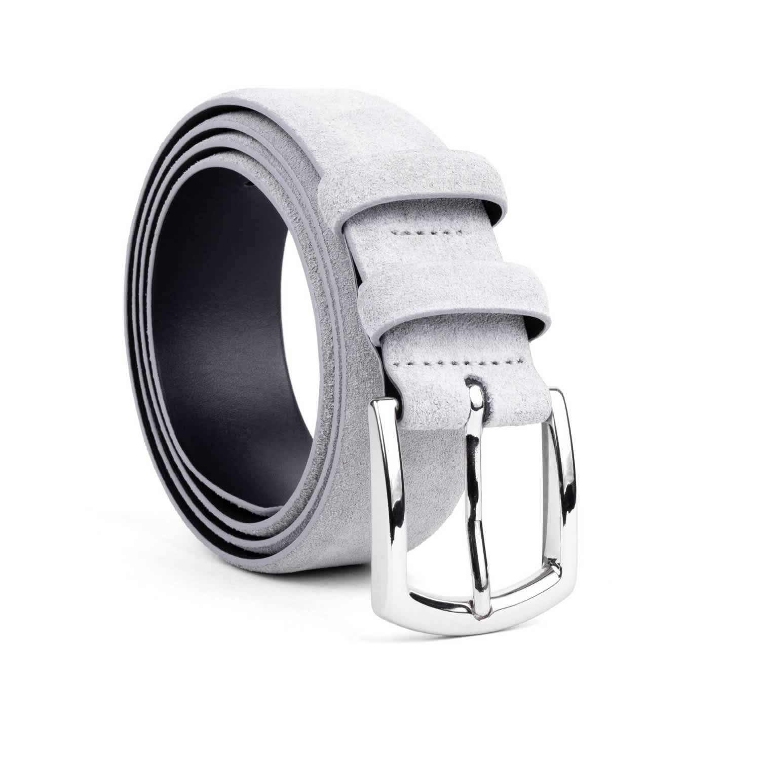 Grey leather clearance belt