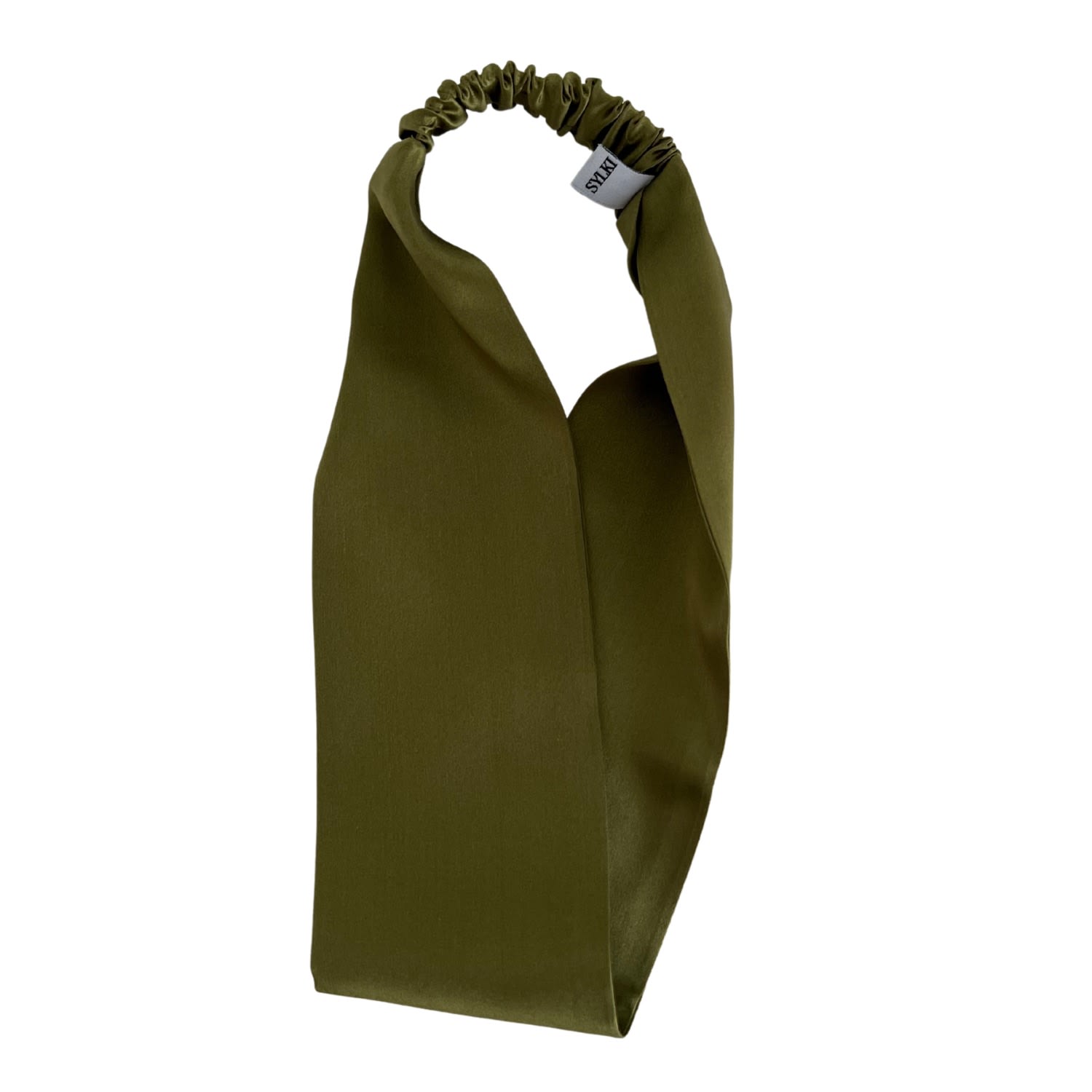 Sylki Women's Silk Wide Headband - Emerald Green