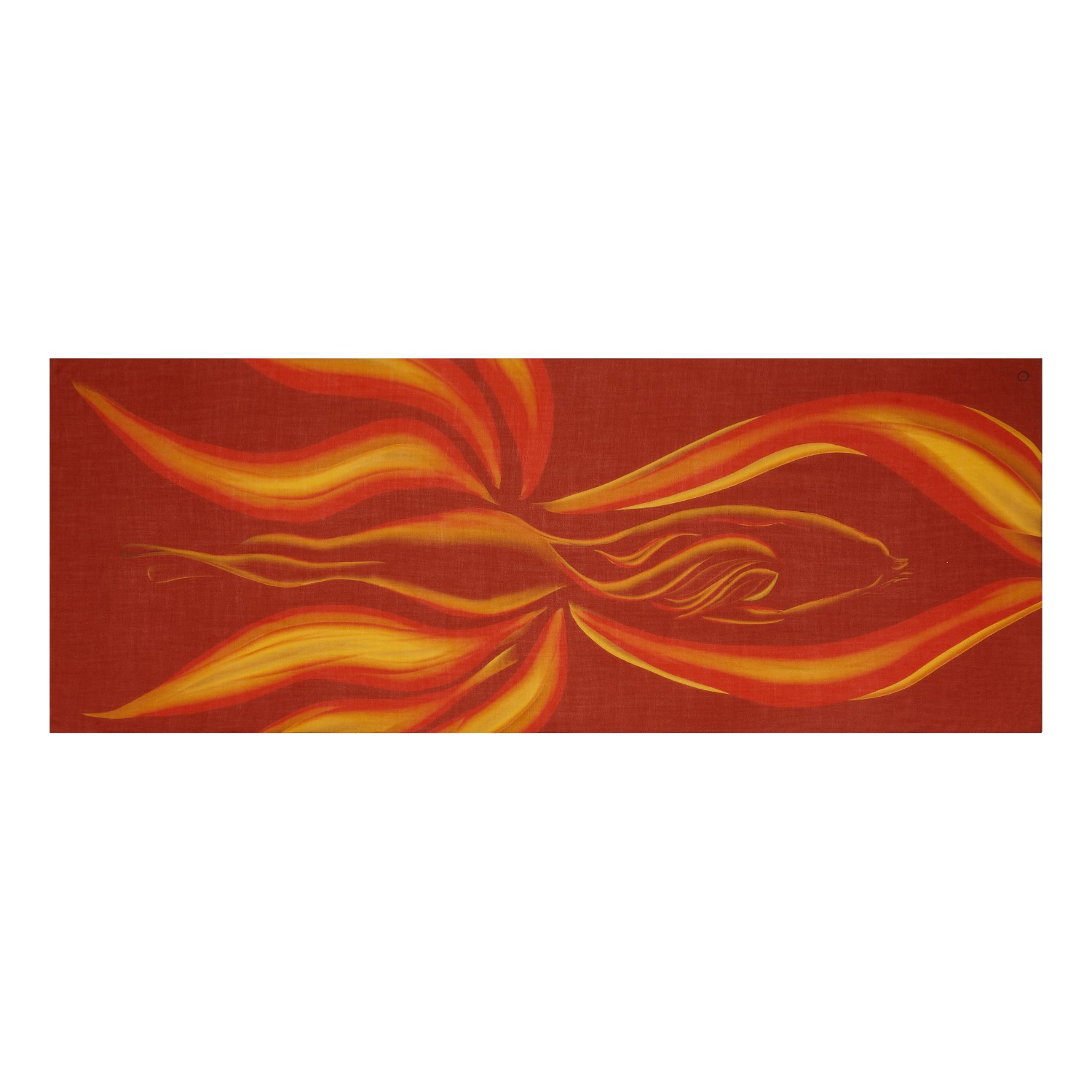 Auguri Women's Red / Orange Fire Print Scarf In Multi