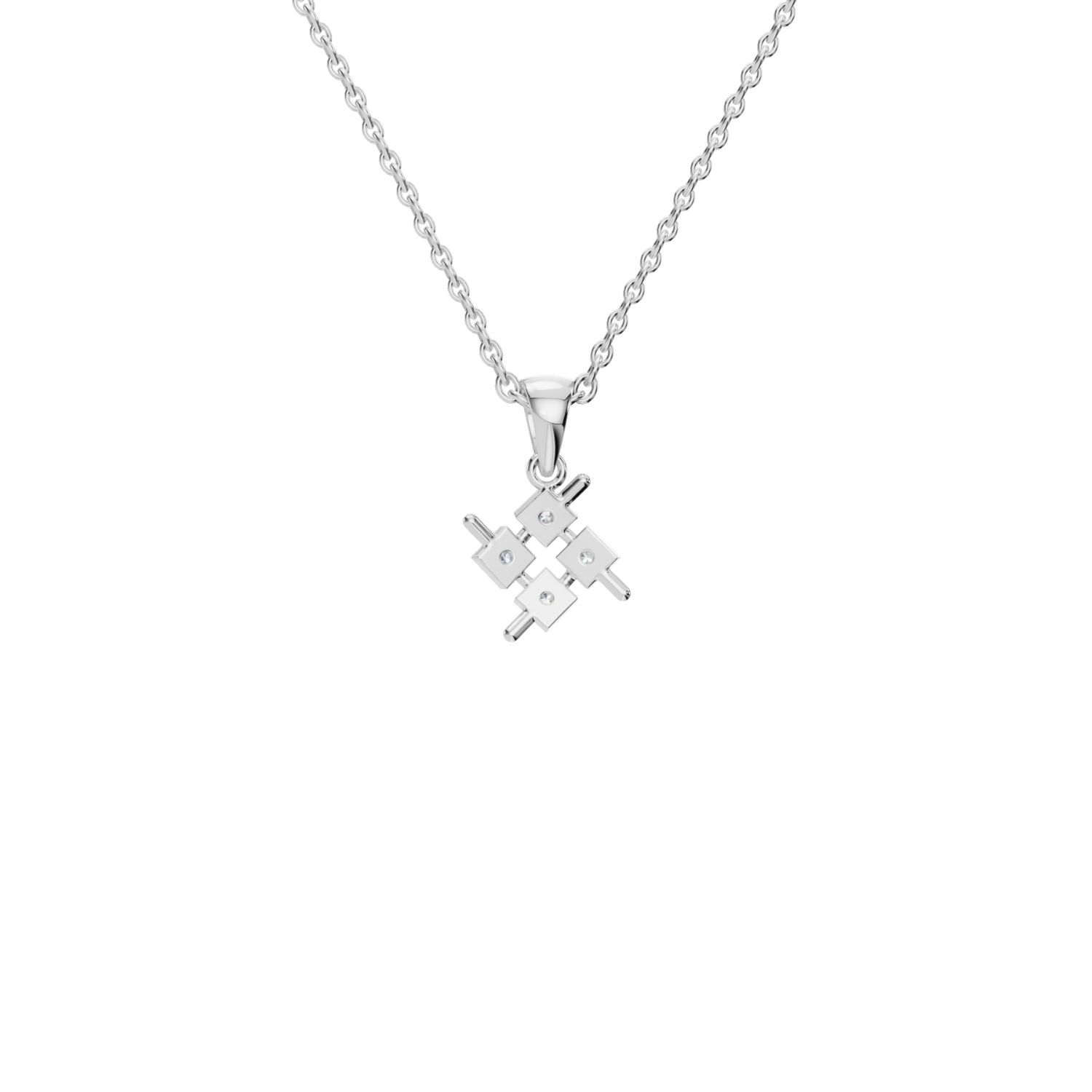 Aya Fine Jewelry Women's White / Yellow / Rose Gold Eighteen Kt Modern Geometric Pendant In Metallic