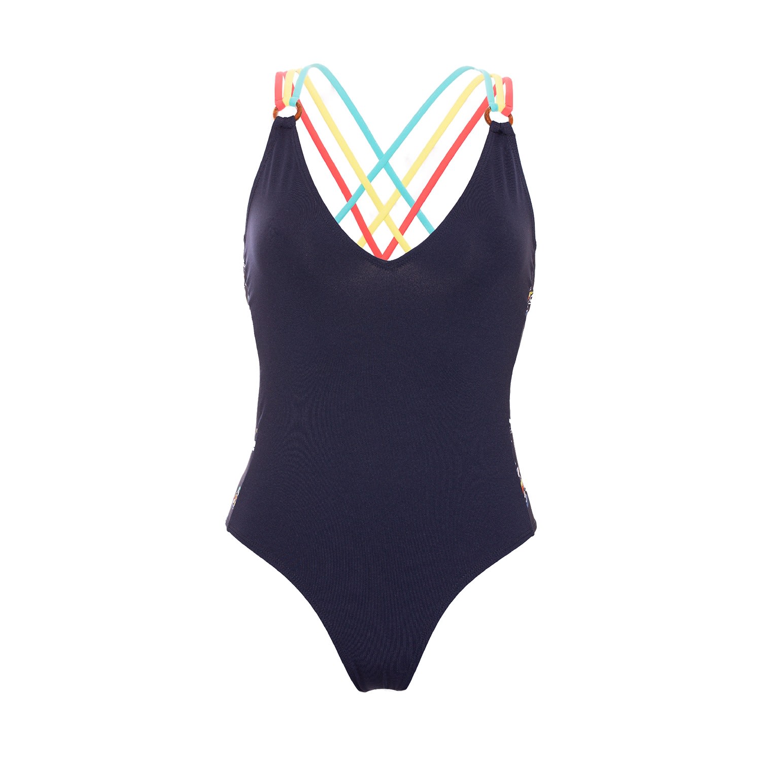 Aulala Paris Women's Aulala X Percheye Artistic One Piece Swimsuit - Tiramisu - Blue In Blue