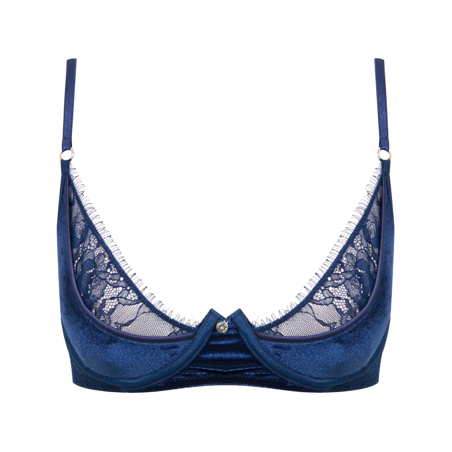House Of Silk Women's Idylle Velvet Bra Midnight Blue In Blue