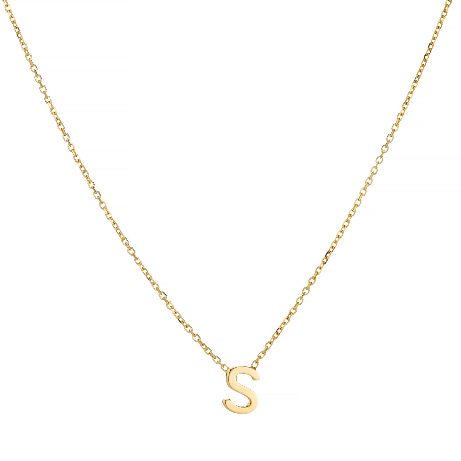 Women’s Petite Gold Initial Necklace Posh Totty Designs