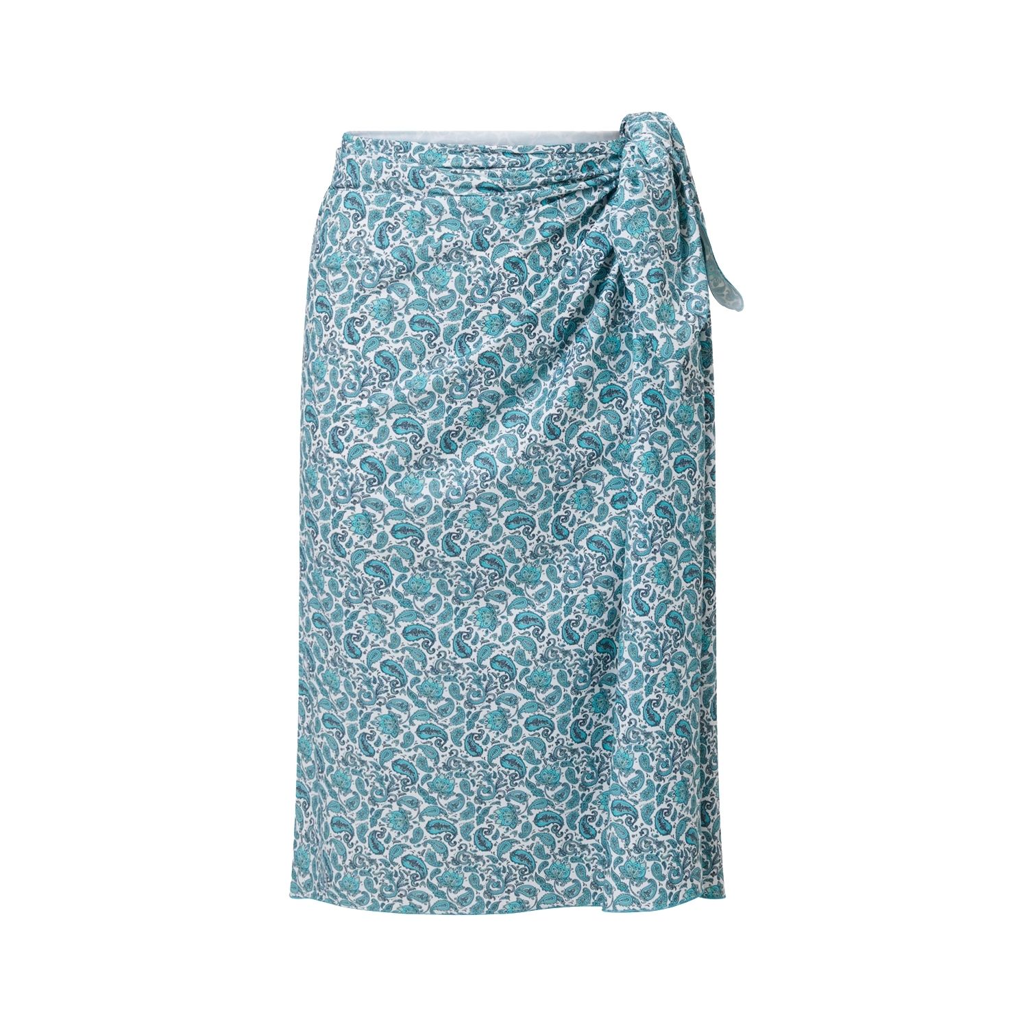 Aqva Swimwear Women's Blue Sarong Skirt Illetes In Blue