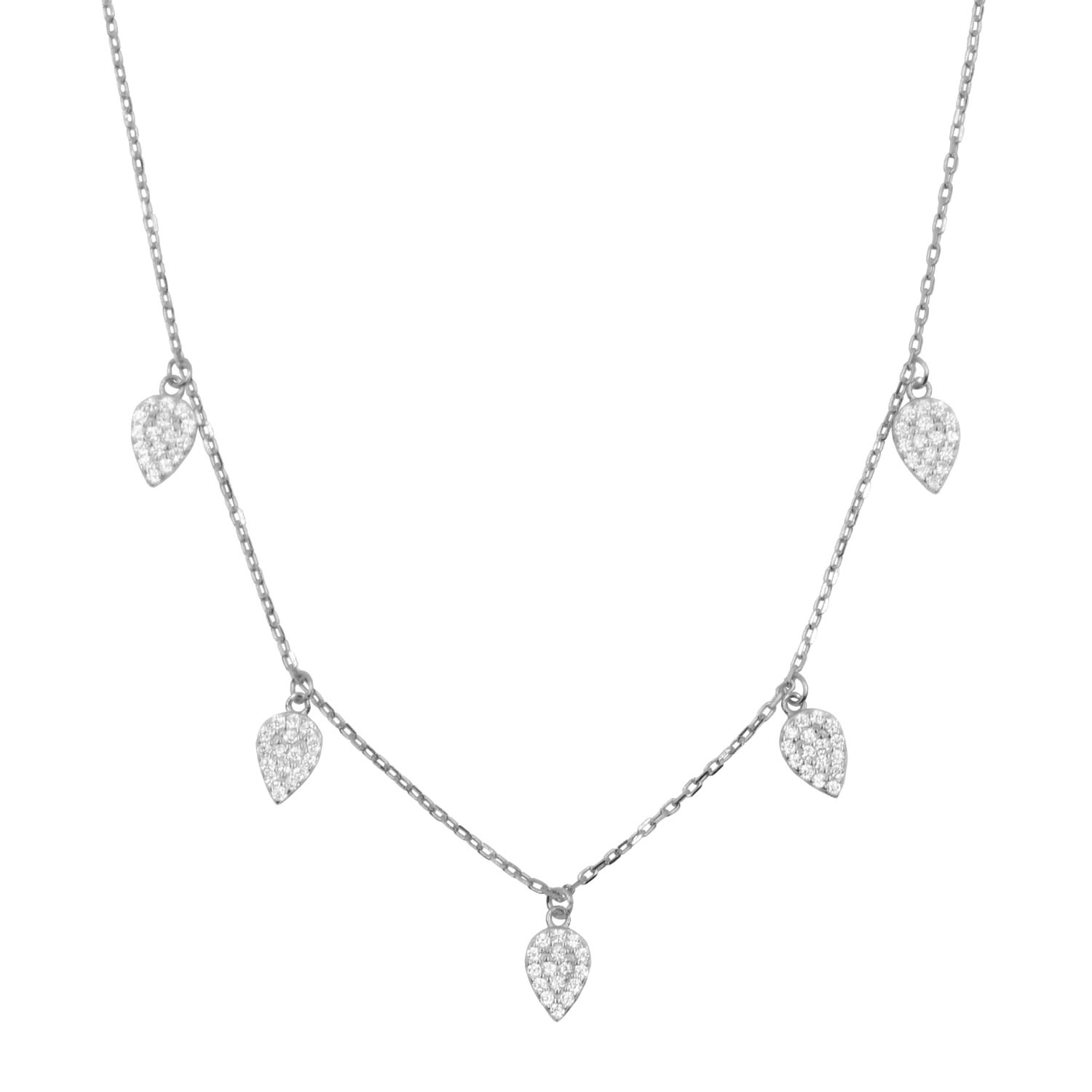 Women’s Blessings Leaf Choker Necklace In Silver Kamaria